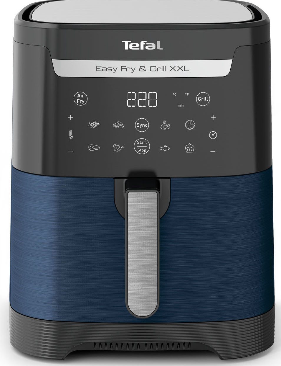 Tefal Heißluftfritteuse Easy Fry & Grill EY8014 XXL, 2-in-1 Heissluftfritteuse & Grill, 8 Programme, 1830 W, XXL-Fassungsvermögen oder 2 separate Zonen, Flexcook-Trennwand