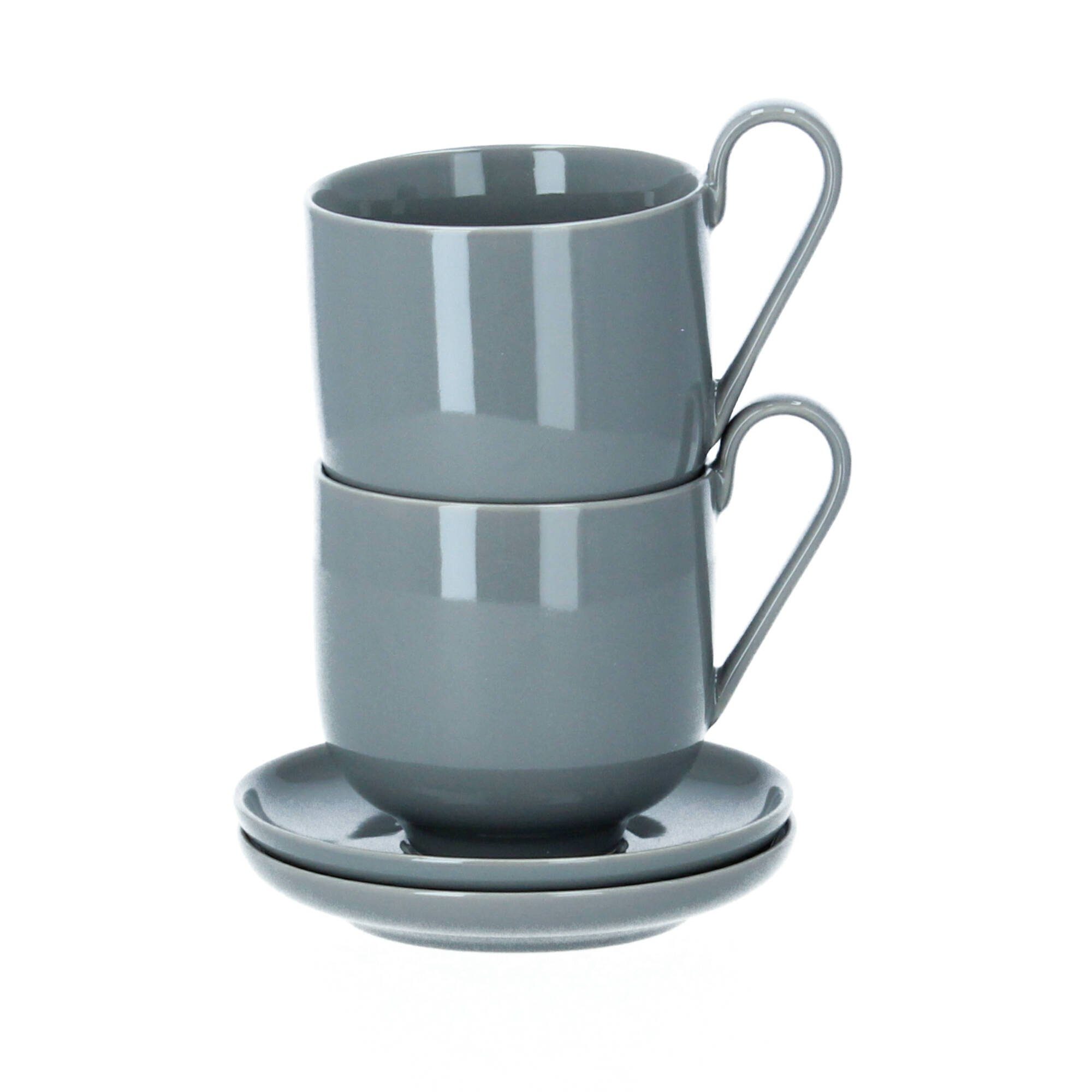 Tasse RO Porzellan ml 290 Set Porzellan 2 sharkskin, -tlg. blomus