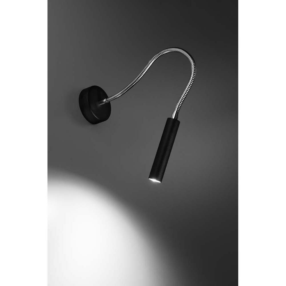 Wandleuchte etc-shop Wandlampe verstellbarer Stahl Leuchtmittel Wandleuchte, inklusive, nicht Schlafzimmer Arm Schwarz