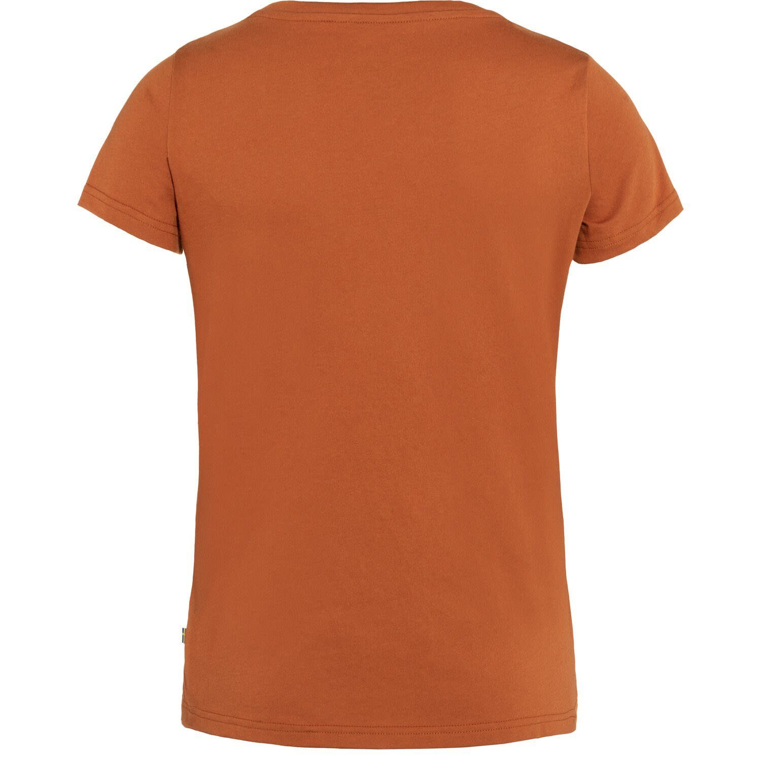 1960 Fjällräven Logo Terracotta T-shirt T-Shirt Brown W Kurzarm-Shirt Damen Fjällräven