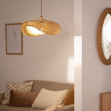 Aesthetic Living Hängeleuchte Rattan Hängelampe Kathamasu, ohne Leuchtmittel