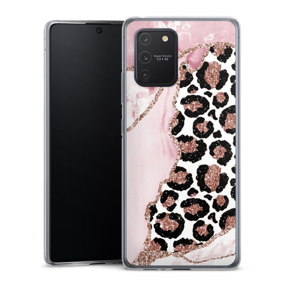 DeinDesign Handyhülle Leopard Glitzer Look Marmor Patterns and Textures Smooth Pink, Samsung Galaxy S10 Lite Slim Case Silikon Hülle Ultra Dünn Schutzhülle
