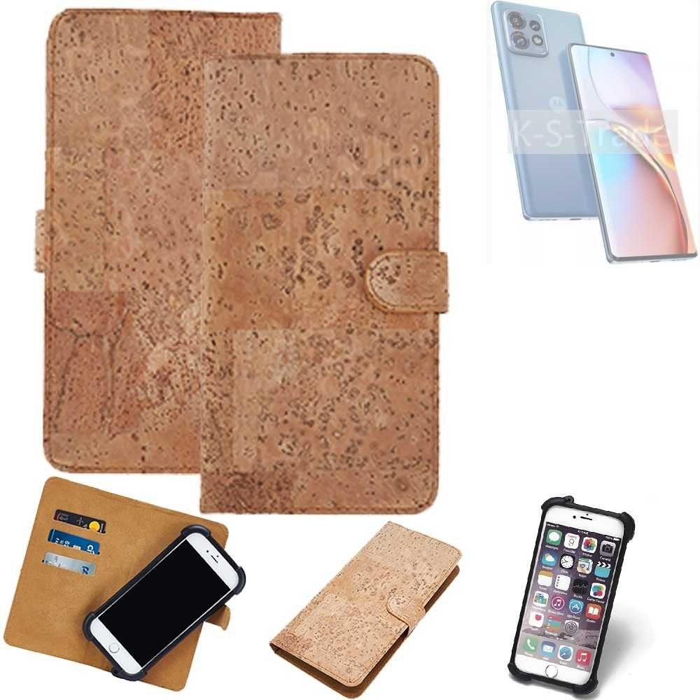 K-S-Trade Handyhülle für Motorola Edge 40 Pro, Hülle - Kork Handyhülle Cover - Schutzhülle TPU Case Bumper in