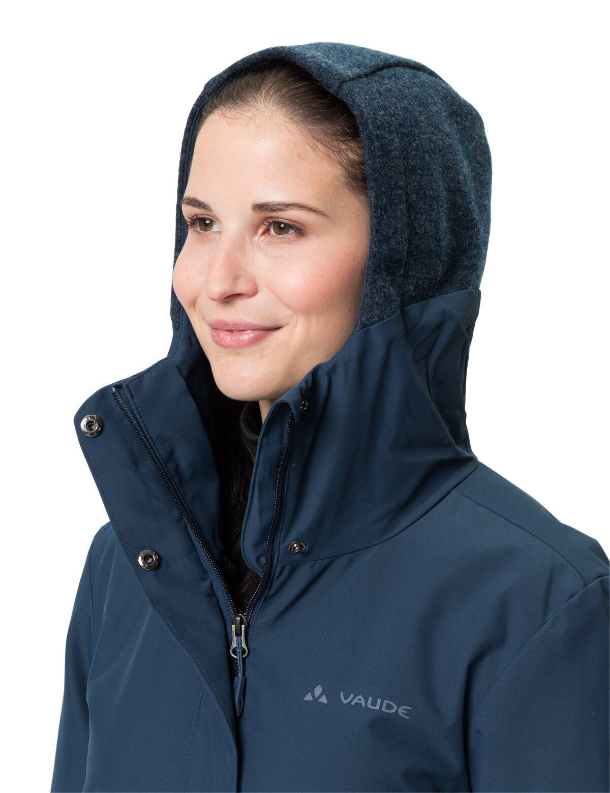 VAUDE Women's Klimaneutral Outdoorjacke padded Jacket (1-St) sea kompensiert IV Cyclist dark