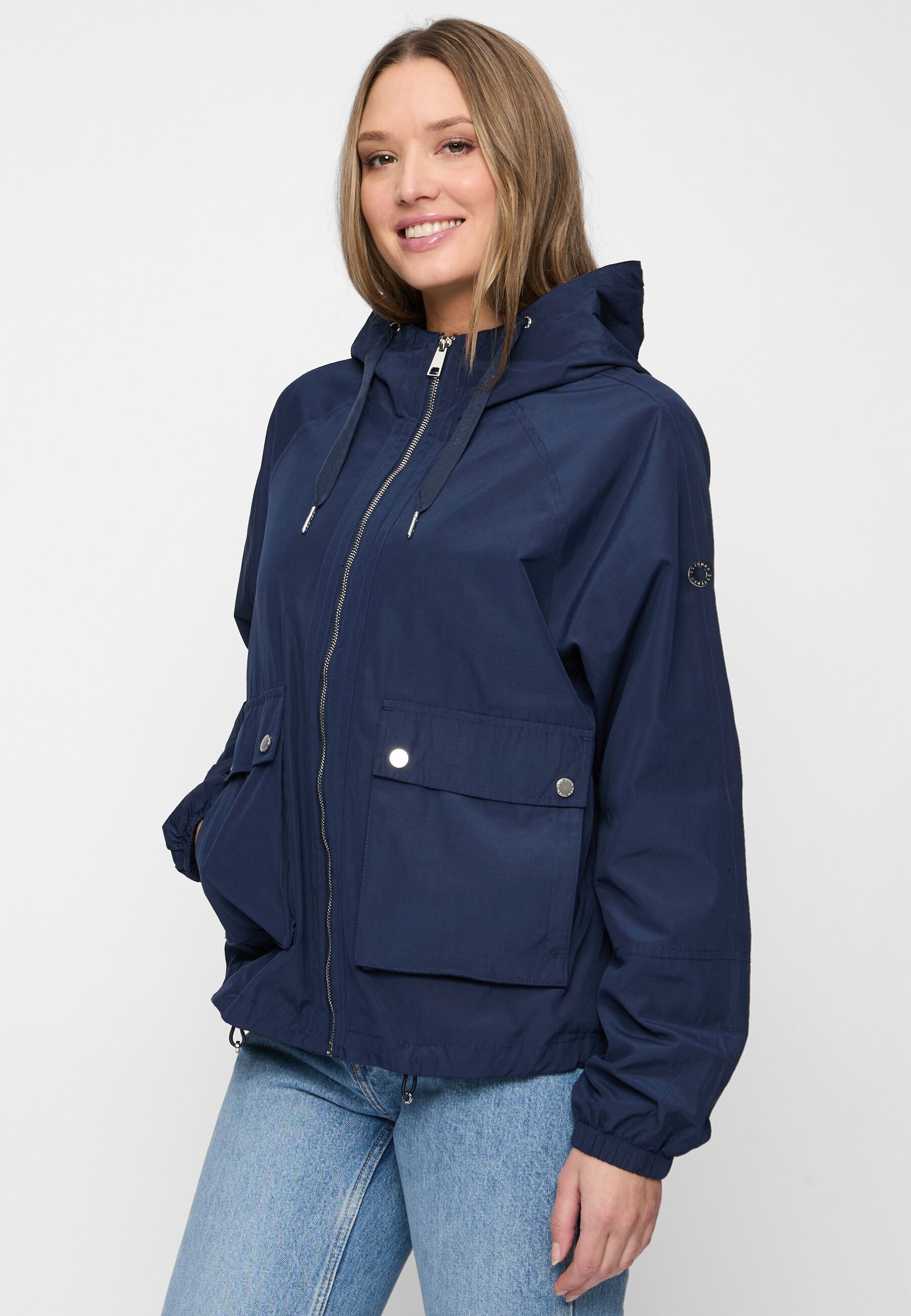 New View Funktionsjacke Mara (1-St) verstellbare Kapuze mit geprägtem Band