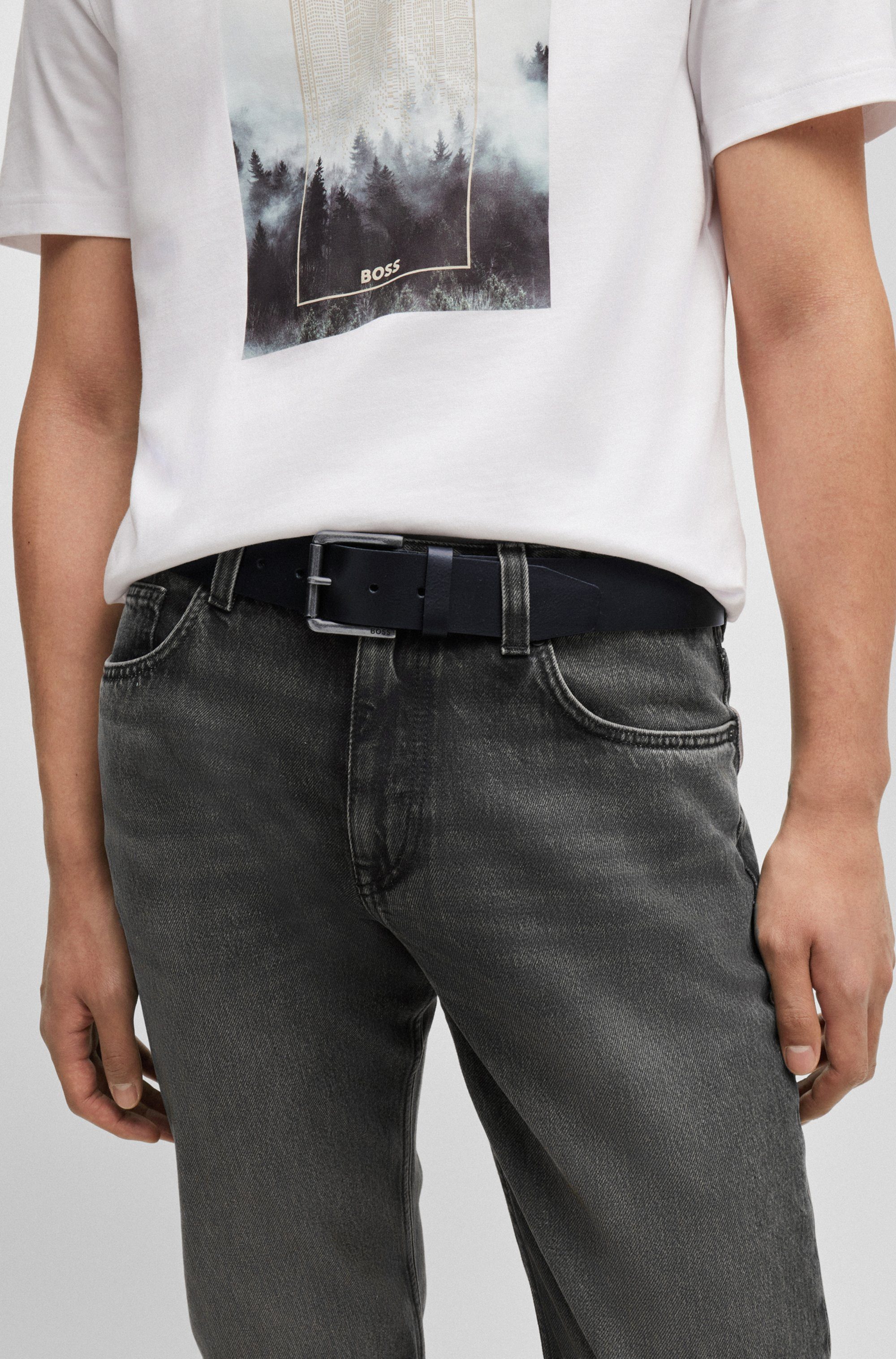 BOSS Ledergürtel Joris Sz40 mit Logo günstig online kaufen