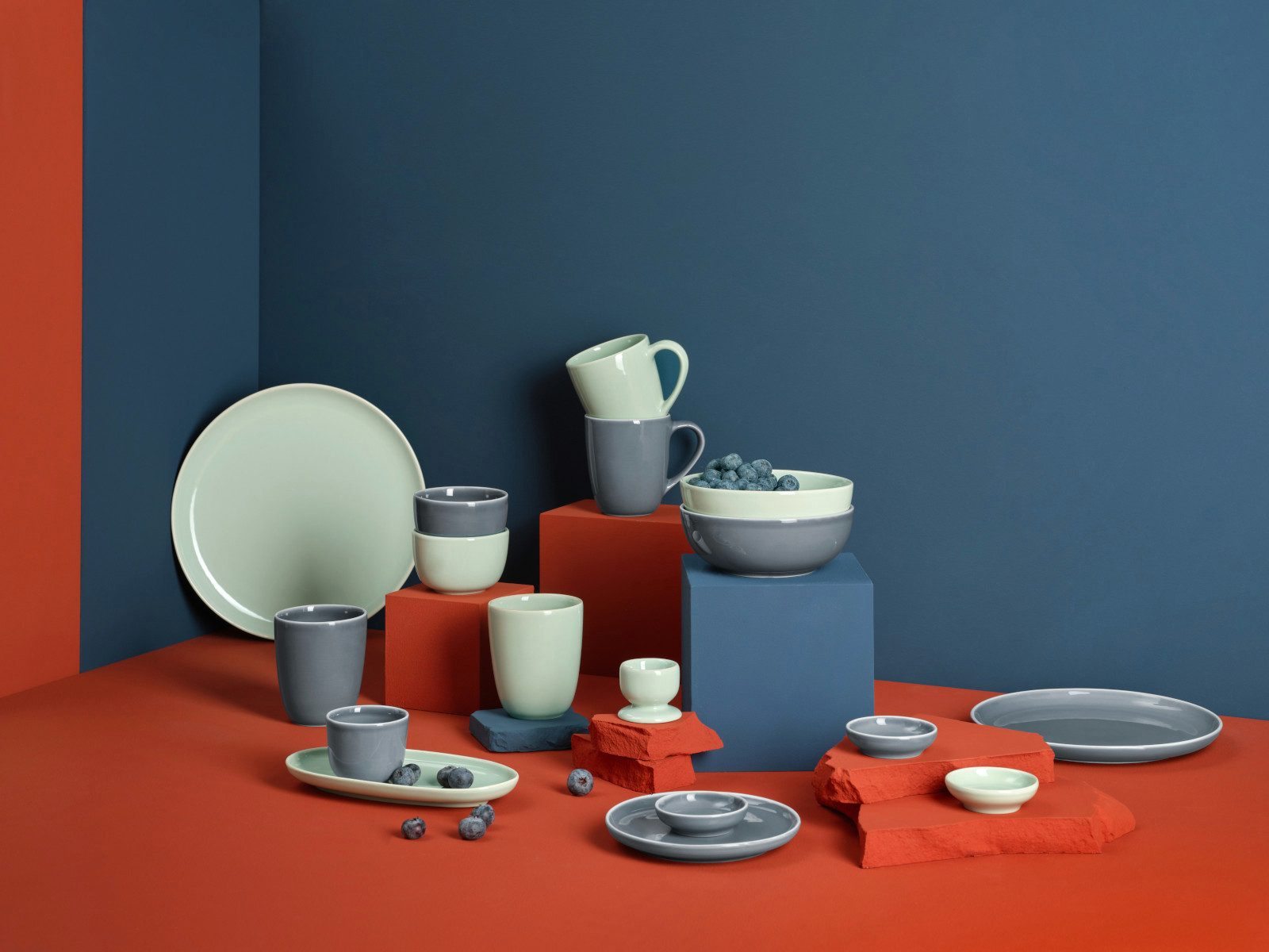 ASA SELECTION Servierplatte semana Platte oval herb 28,5x16x2,2cm, Steinzeug, (Platten oval)