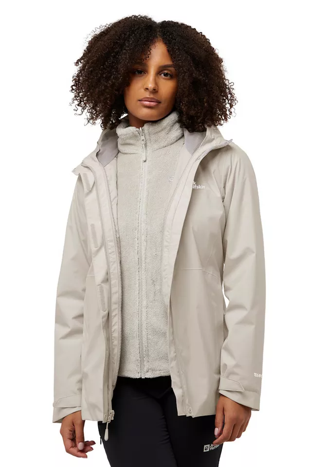 Jack Wolfskin 3-in-1-Funktionsjacke ROTWAND 3IN1 JKT W 3-in-1 Jacke, warm, wasserdicht und winddicht