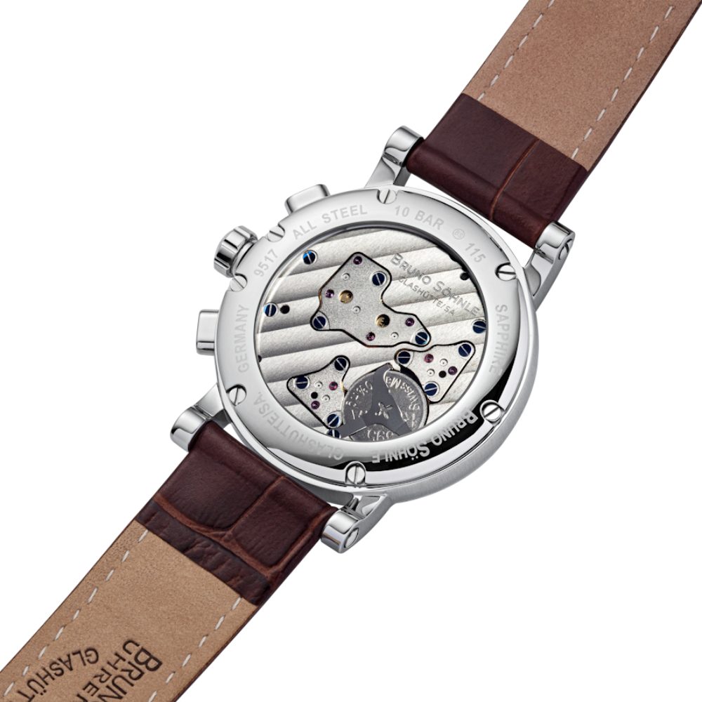BRUNO SÖHNLE Luxusuhr 17-13115-247 Pesaro Chronograph Small, Bruno Söhnle, Armbanduhr, Kalbsleder, Edelstahl, Chronograph, Damen