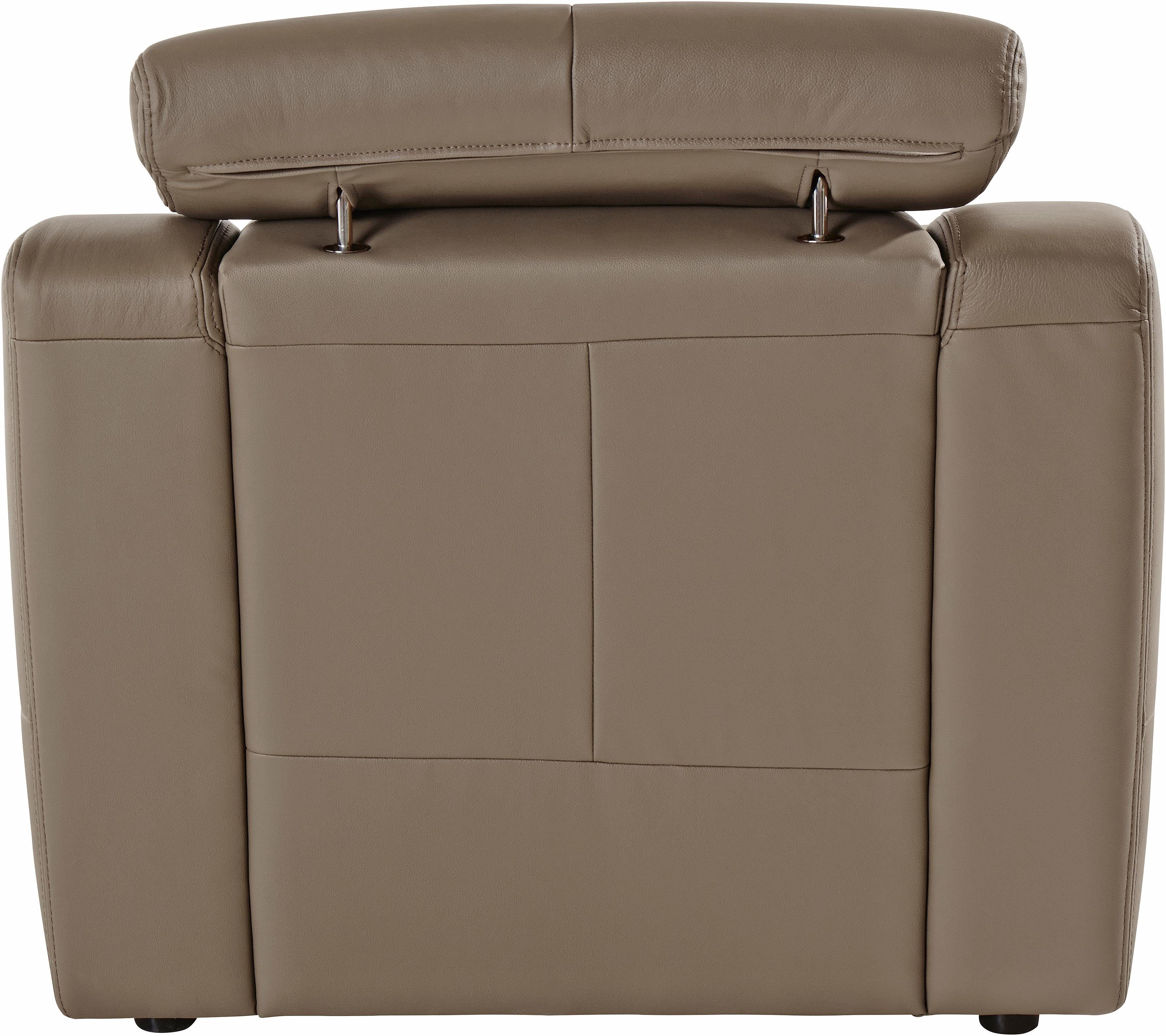 exxpo - sofa fashion Sessel Lotos, Loungesessel, mit Kopf- bzw. Rückenteilverstellung