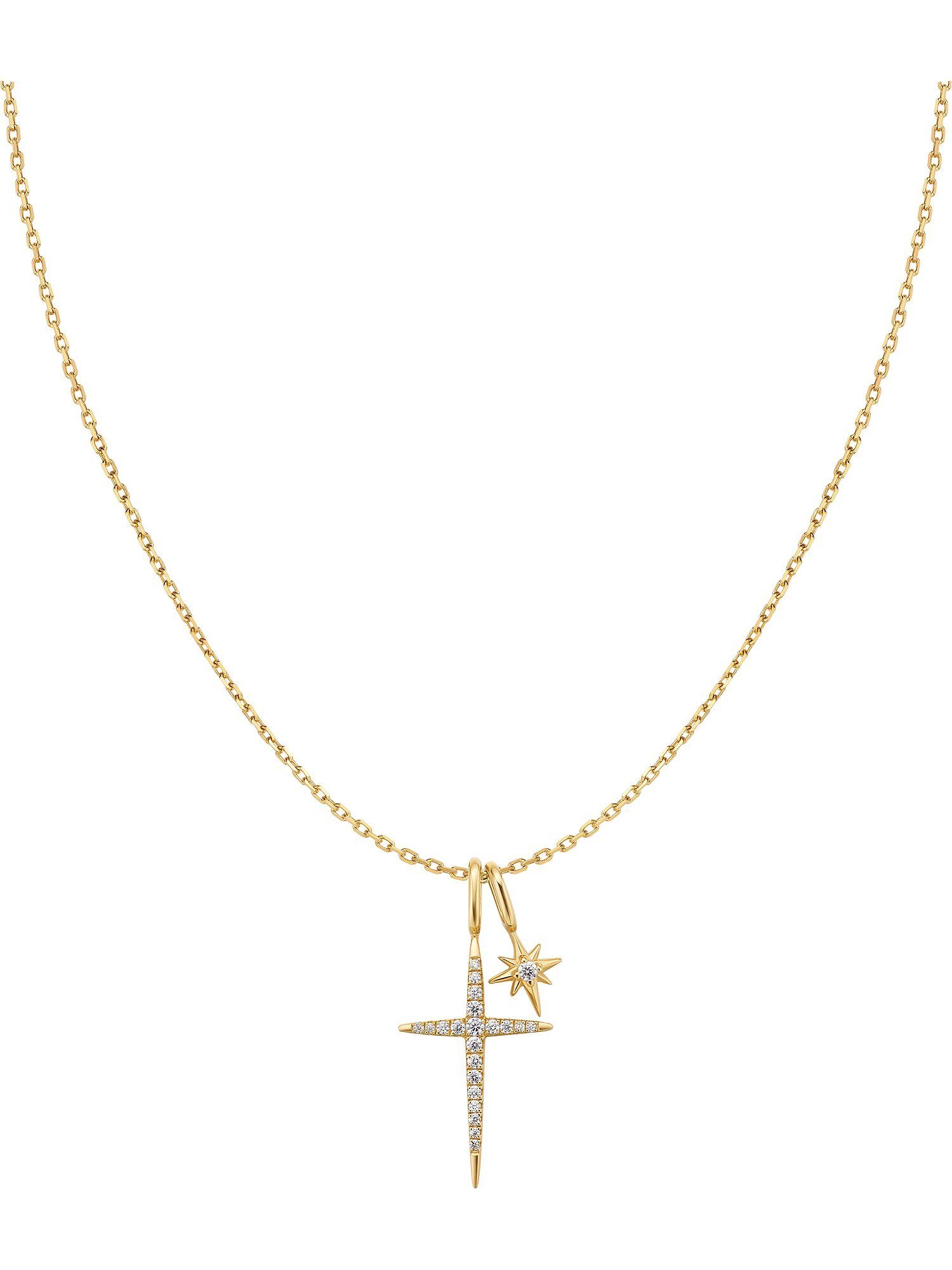 Ania Haie Collier Ania Haie Damen-Kette 925er Silber Kreuz