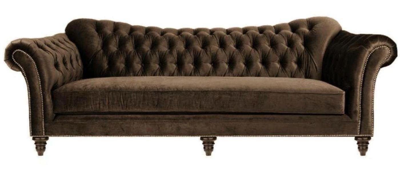 JVmoebel Chesterfield-Sofa Blauer Chesterfield Wohnzimmer Modern Design Couchen Sofa, Made in Europe Braun