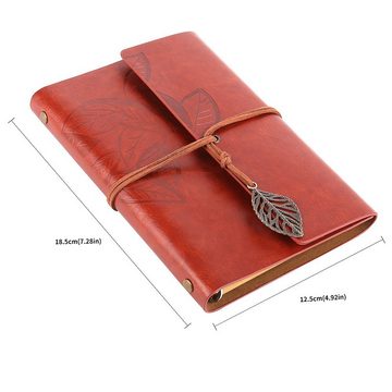 H&S Aquarellpapier Braunes Kunstleder Notizbuch, Brown PU Leather Notebook