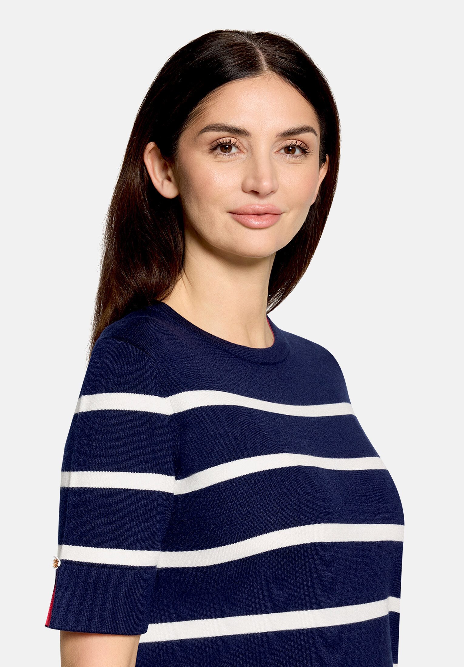 Cartoon Strickkleid Damen mit Rundhalsausschnitt