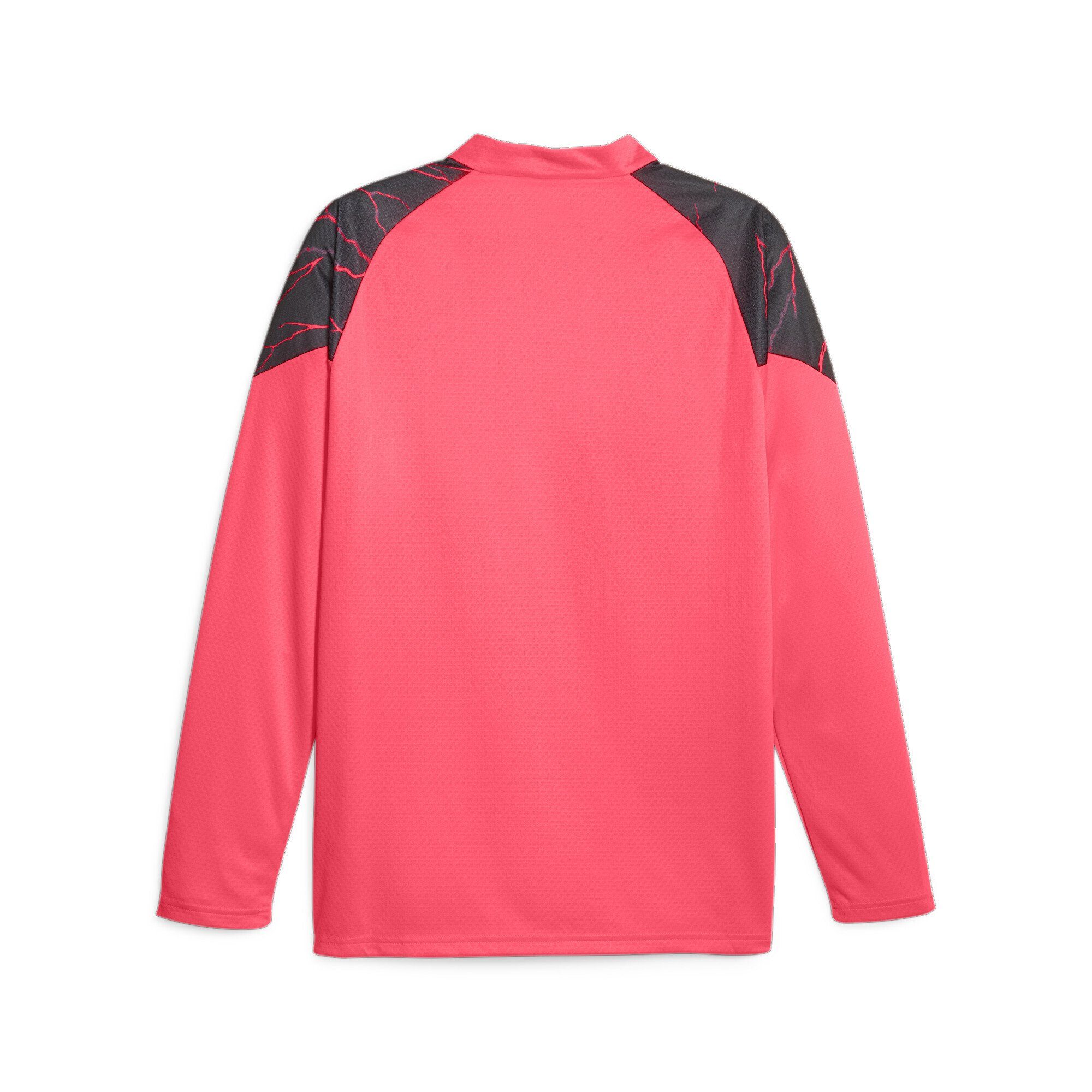 Fußball-Trainings-Top Black City Manchester Pink mit Sunset Navy Viertelreißverschluss PUMA Dark Trainingsshirt Glow