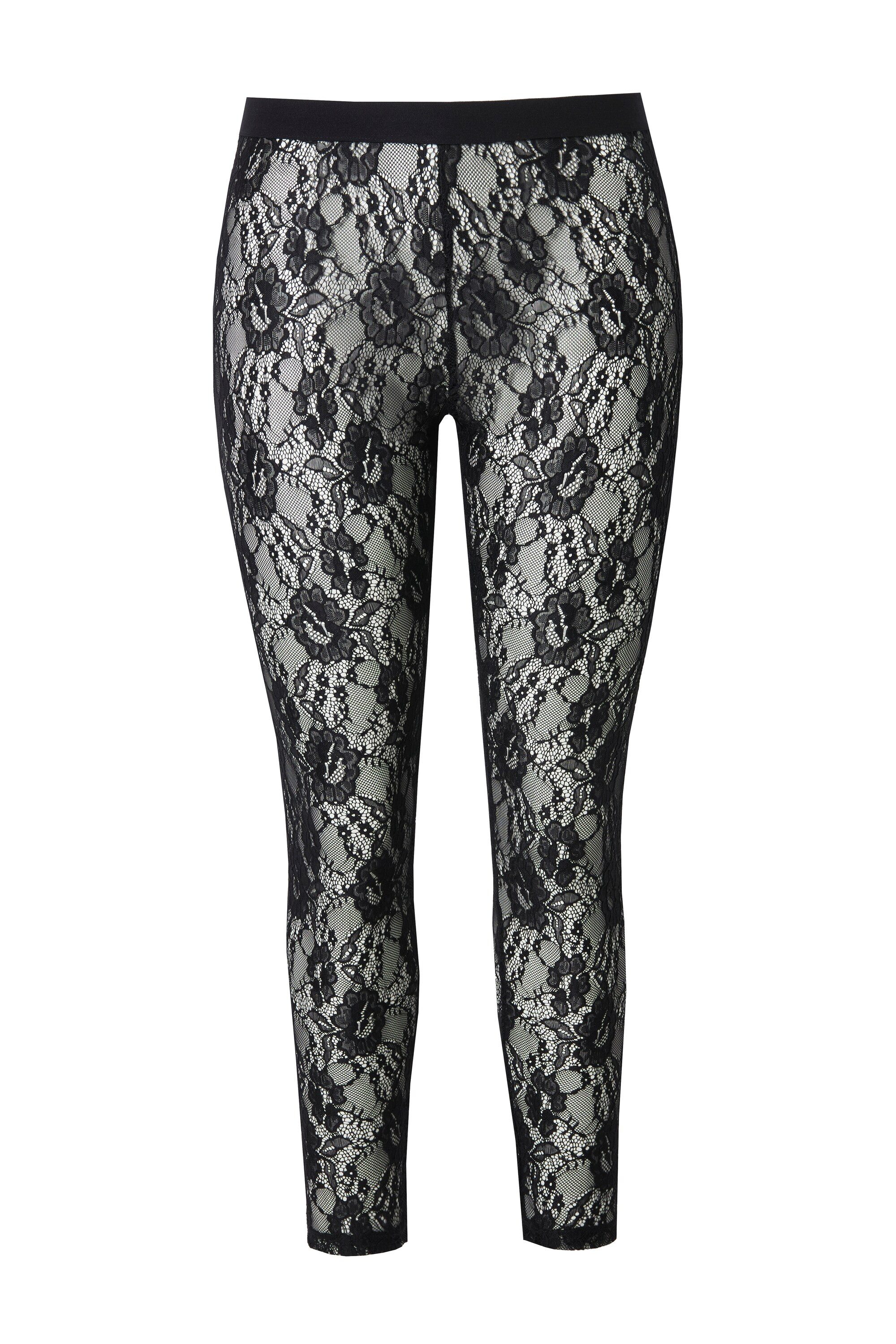 Ulla Popken Leggings Spitzen-Leggings Ouvert Öffnung günstig online kaufen