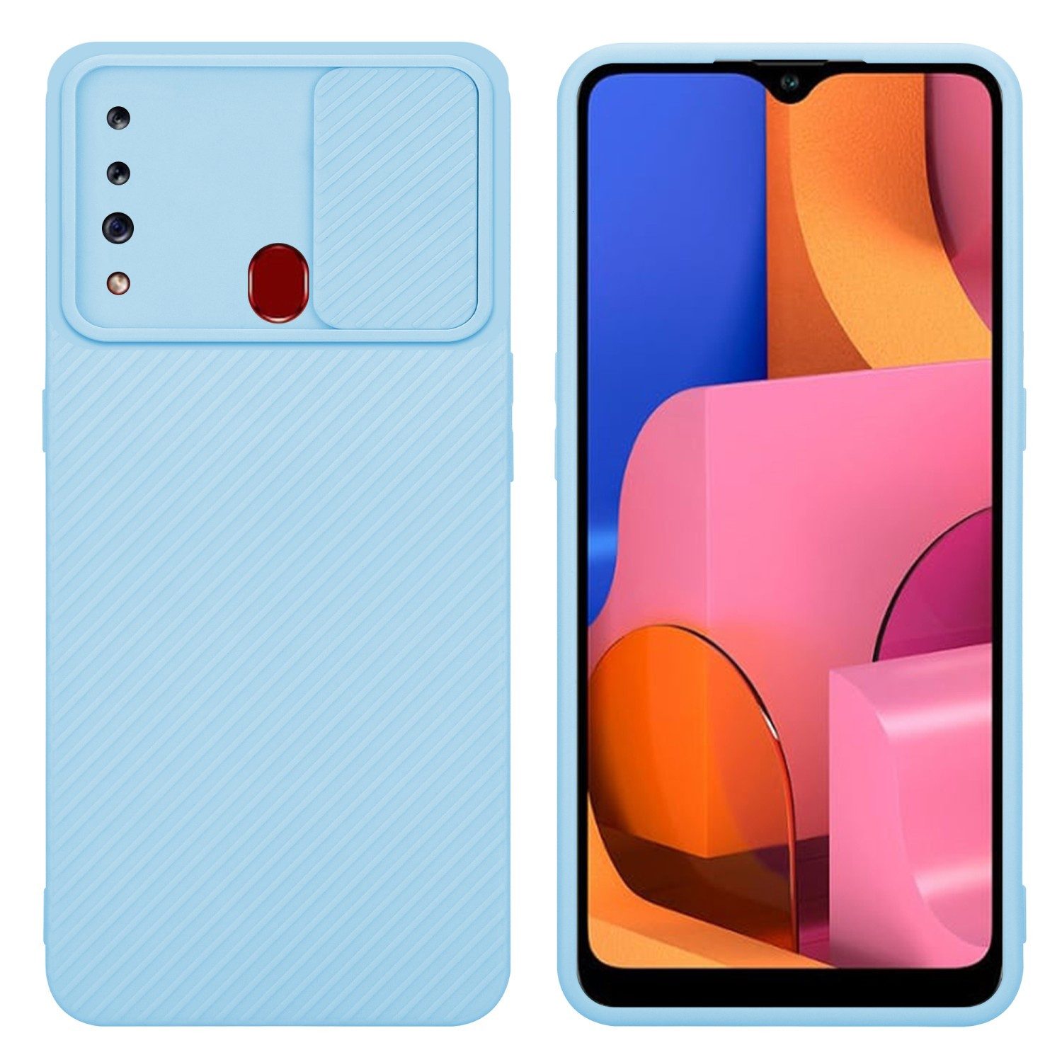 Cadorabo Handyhülle für Samsung Galaxy A20s Hülle Samsung Galaxy A20s, Schutzhülle - TPU Silikon Hülle - mit Kameraschutz