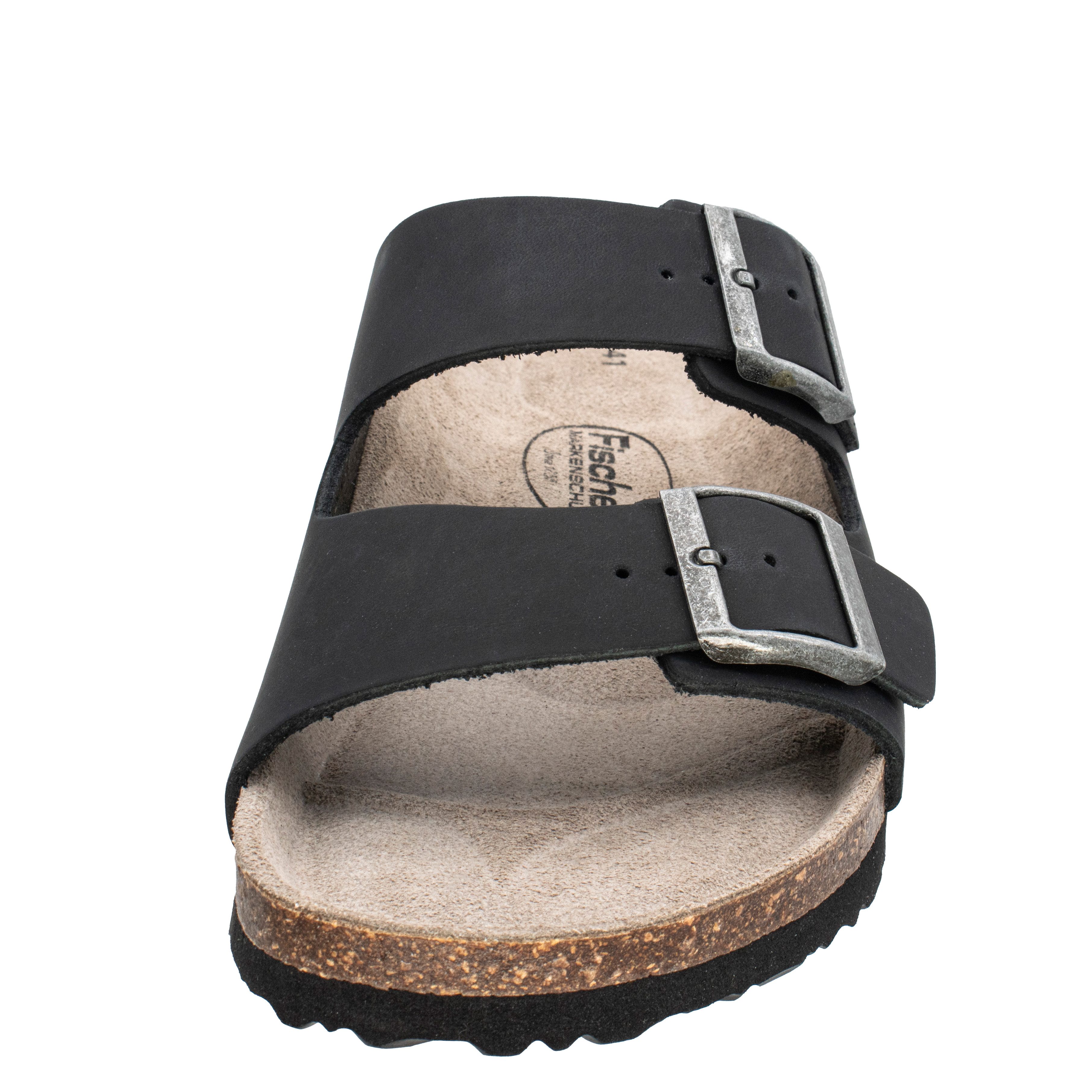 Fischer-Markenschuh Bruno Pantolette aus Leder, mit gepolstertem Lederfußbett