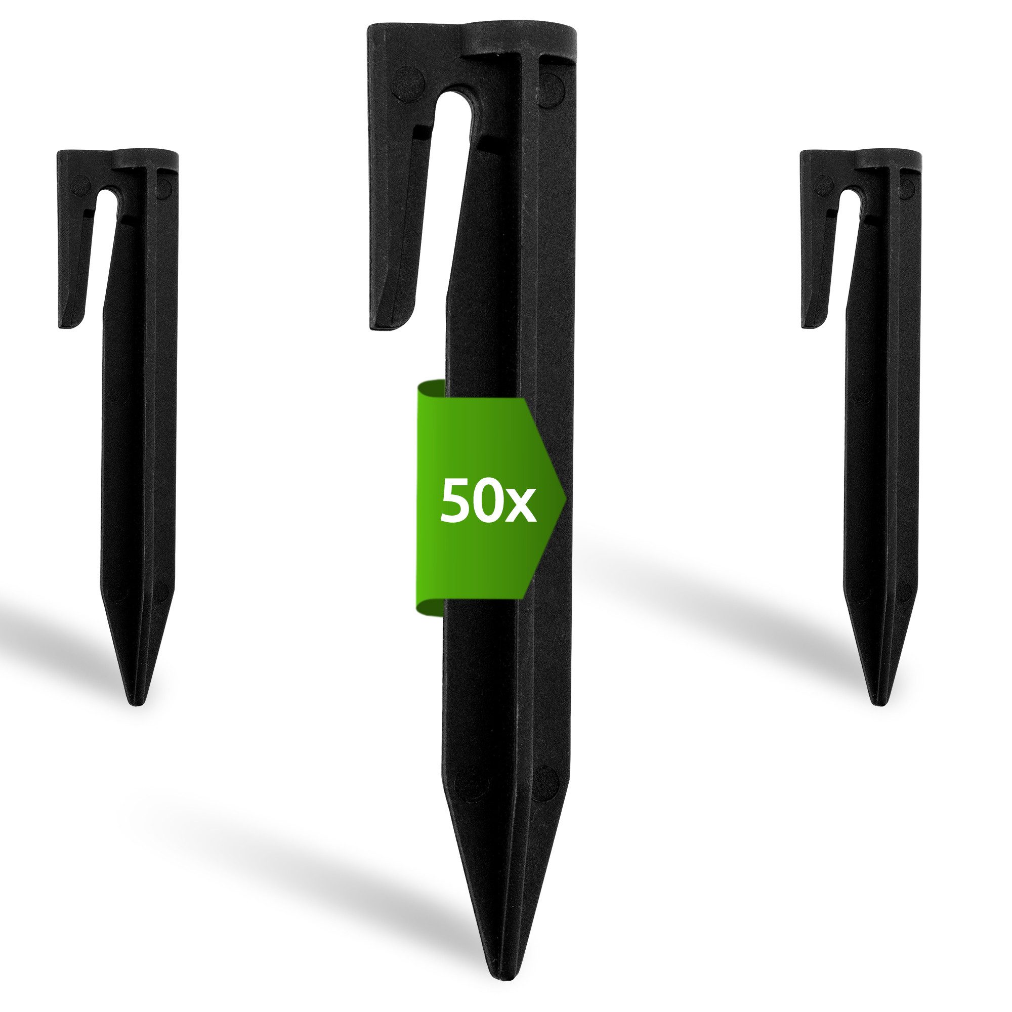 ECENCE Hakennagel Mähroboter Erdspieße Haken Kunststoff Heringe, 50-St., zur Befestigung von Begrenzungsdraht