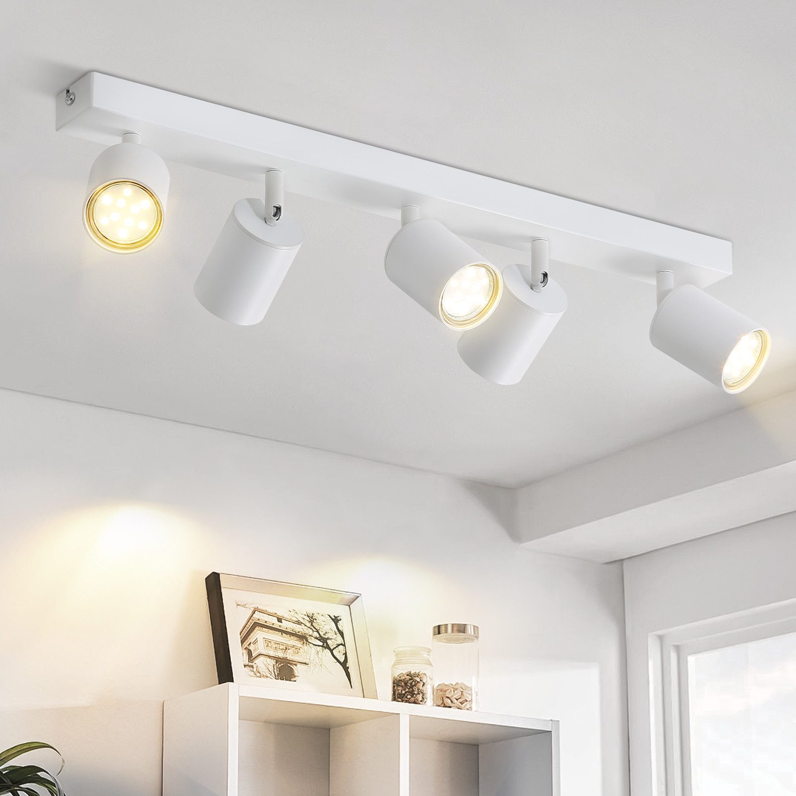 Nettlife Deckenstrahler Weiß Wohnzimmer 1/2/3/4/5/6 Flammig günstig online kaufen