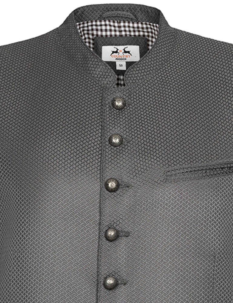 Maddox Trachtenweste Herren Trachten Weste 'Suttensee', Grau günstig online kaufen