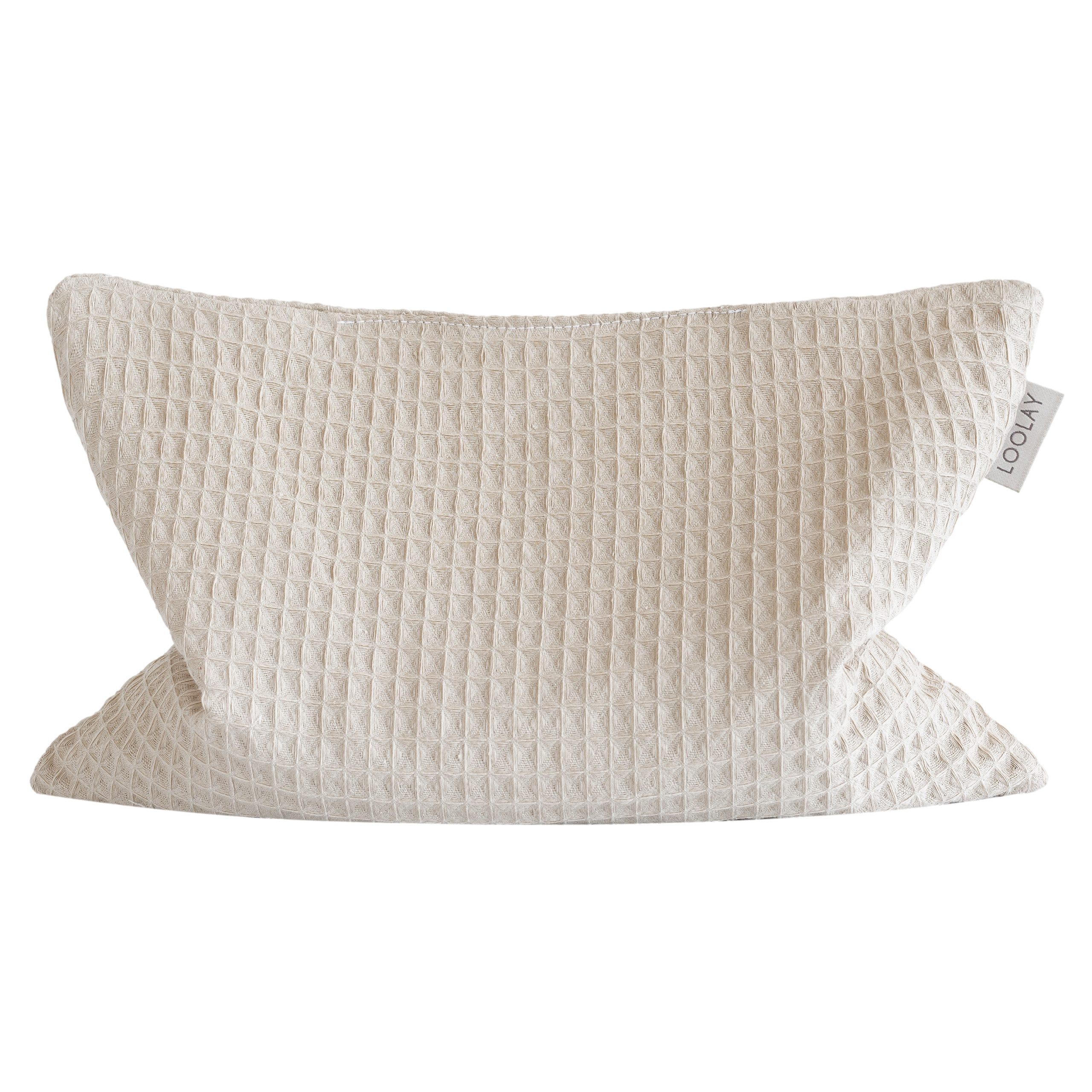 Loolay Kirschkernkissen 20×30 cm Wärmekissen mit 600 g Füllung & exklusivem Waffelpique-Bezug, Regelschmerzen, Bauch-, Nacken- Rückenschmerzen Muskelverspannungen Menstruationsbeschwerden, PREMIUM GESCHENK - BEIGE, GRAU, ROSA, GELB, BLAU, WEIß, MINZE, LOO