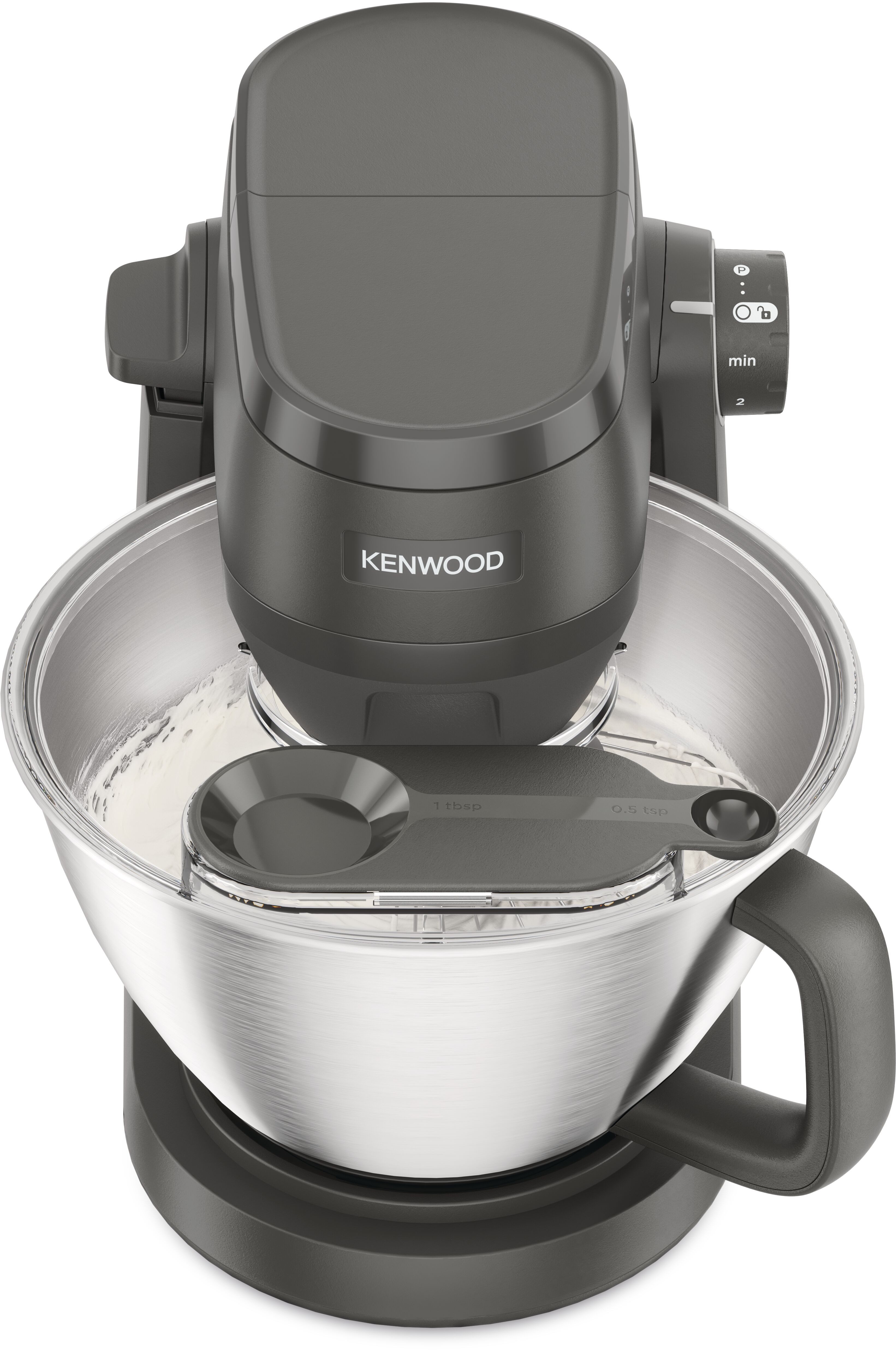 KENWOOD Küchenmaschine Küchenmaschine Multi Tasker KHC30.070GY - Mixer, Fleischwolf & Zerkleinerer, 1000 W, 4,3 l Schüssel, Inkl. 4,3L Schüssel, 3 Aufsätze, Spritzschutz, Zitruspresse