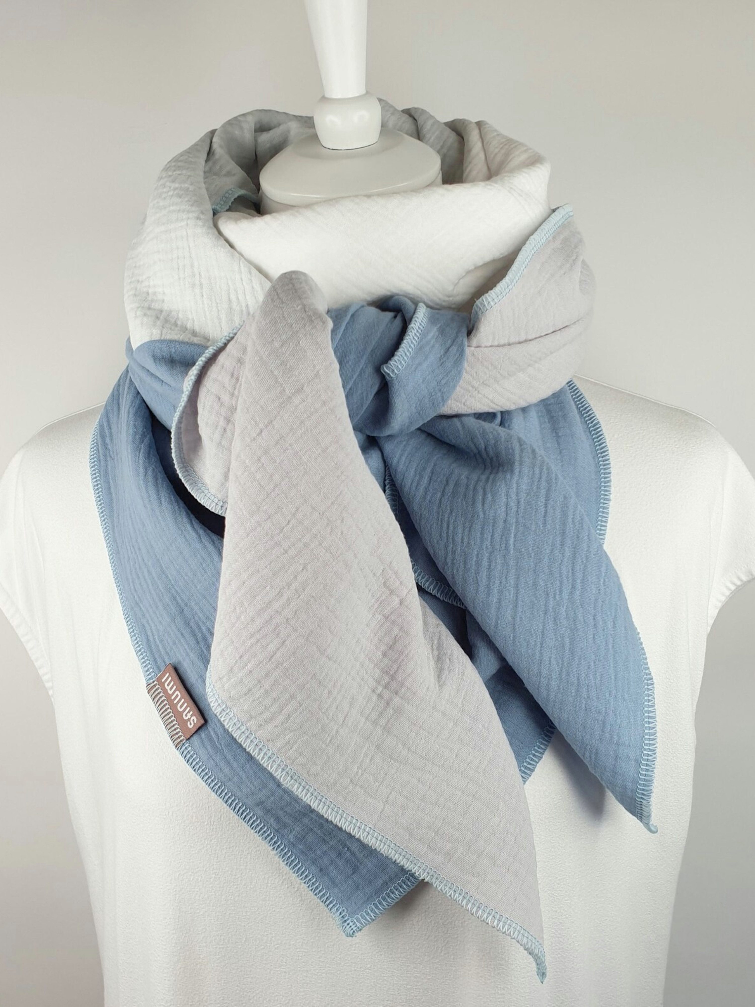 sanumi Halstuch musselintuch mehrfarbig pastellfarben günstig online kaufen