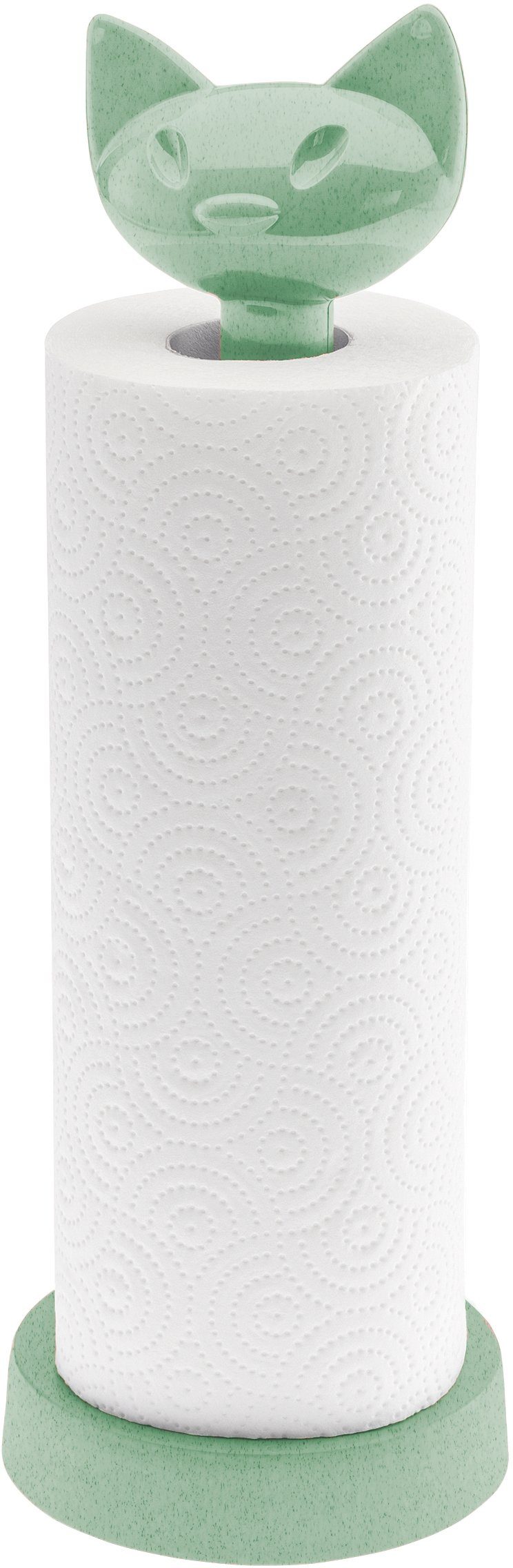 KOZIOL Küchenrollenhalter MIAOU, (1-St), spülmaschinengeeignet,melaminfrei100%recycelbar