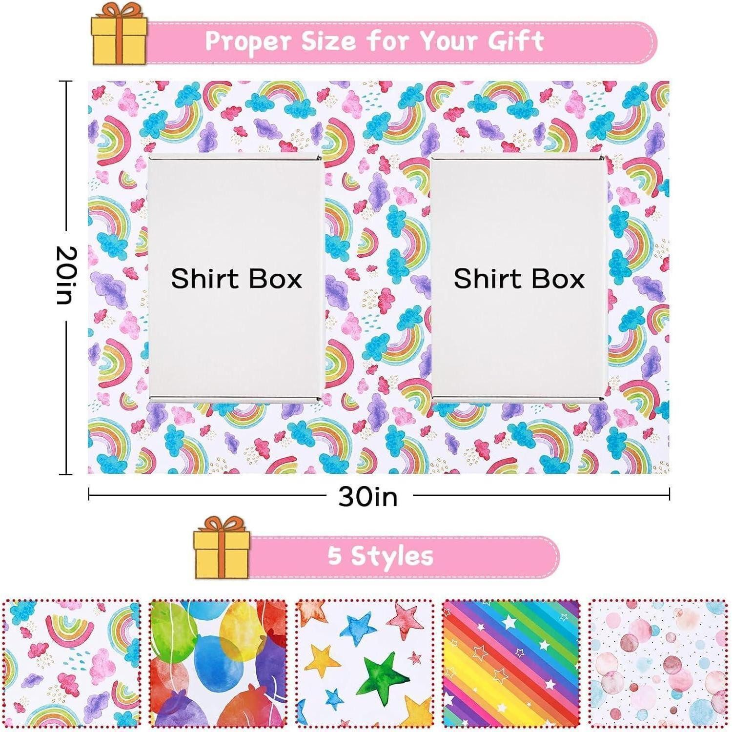 LuxusKollektion Geschenkpapier Geschenkpapier Kinder Tiere 70x50 cm 5 Blätter Geburtstag Ballon