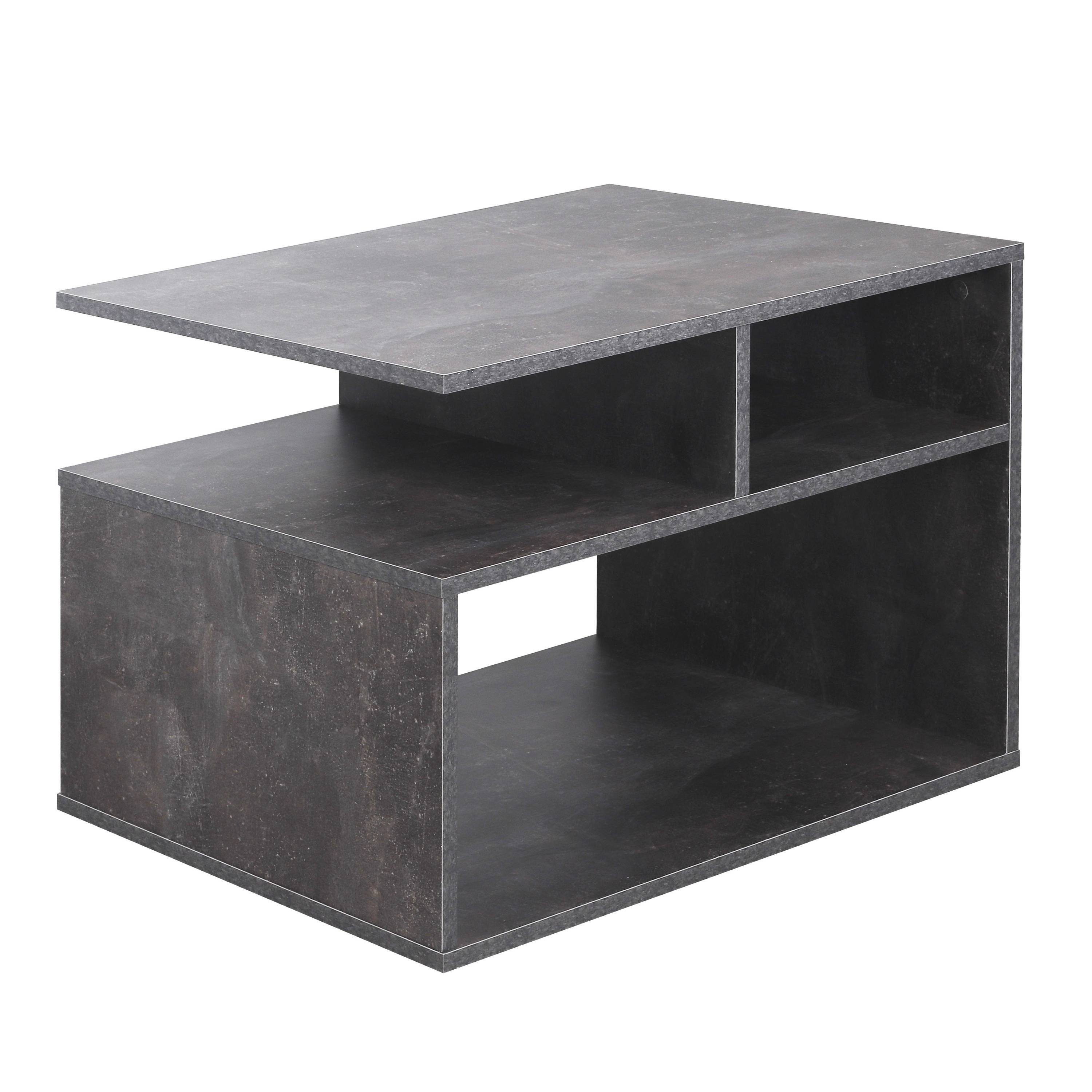 RICOO Couchtisch WM095-BG (1-St), Sofatisch mit Stauraum Wohnzimmer Tisch Beistelltisch Kaffeetisch