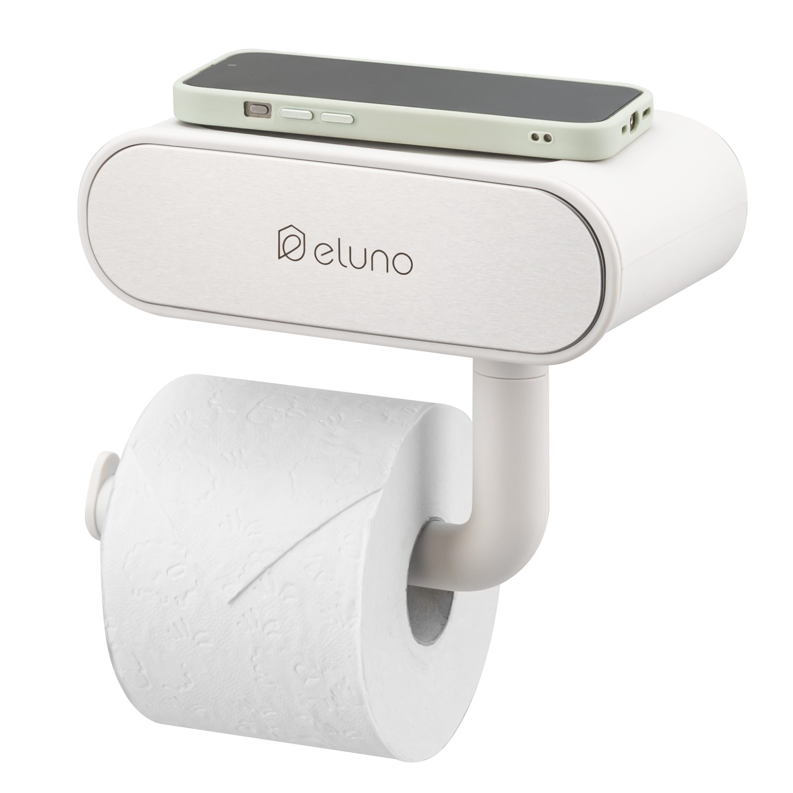eluno Toilettenpapierhalter ZINOLA 2in1 - mit Ablage und Schublade (1-St), inkl. Ablage mit Schubfach