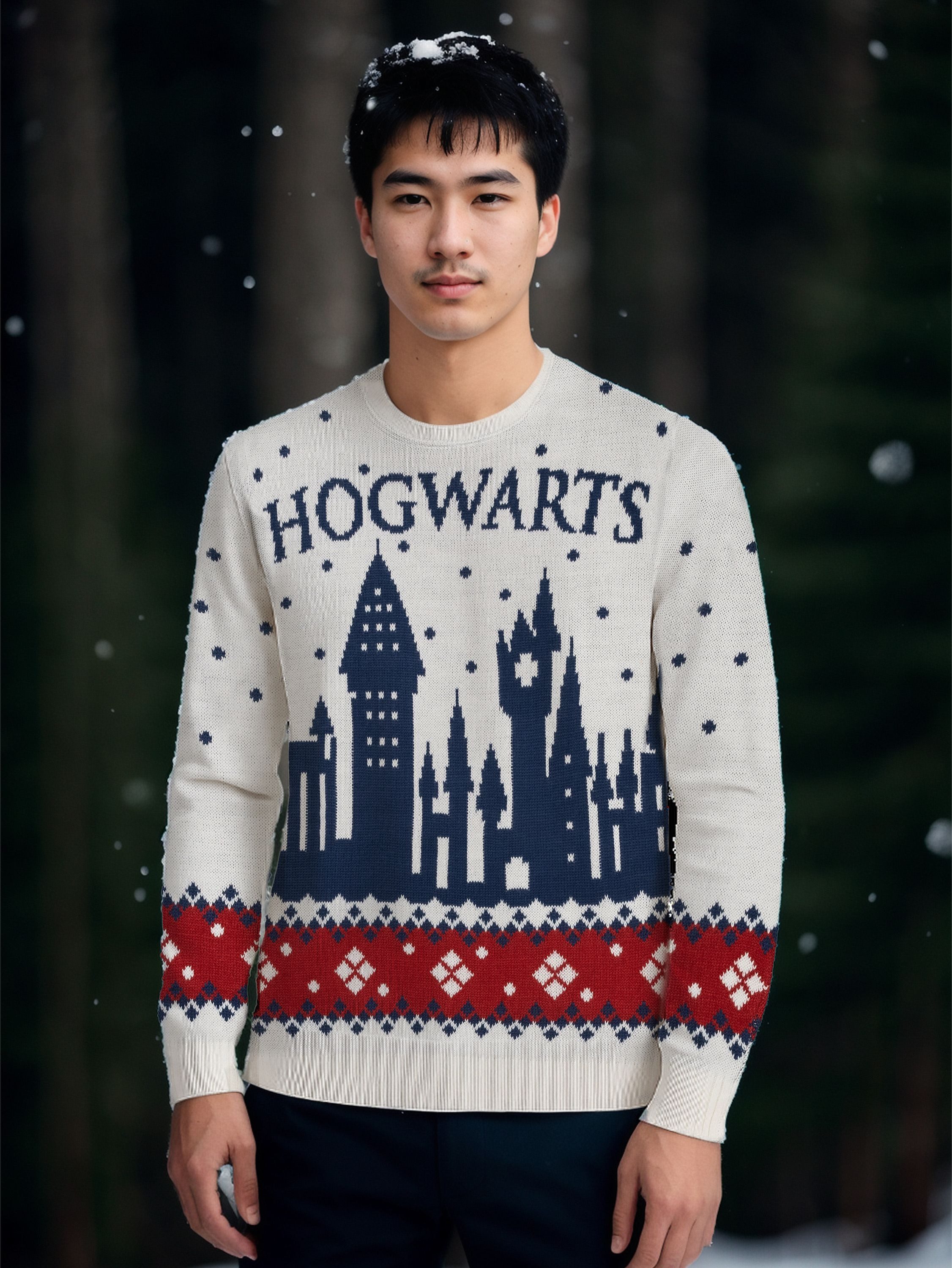 United Labels® Weihnachtspullover Harry Potter Winterpullover Hogwarts Winter Pullover Ugly Sweater