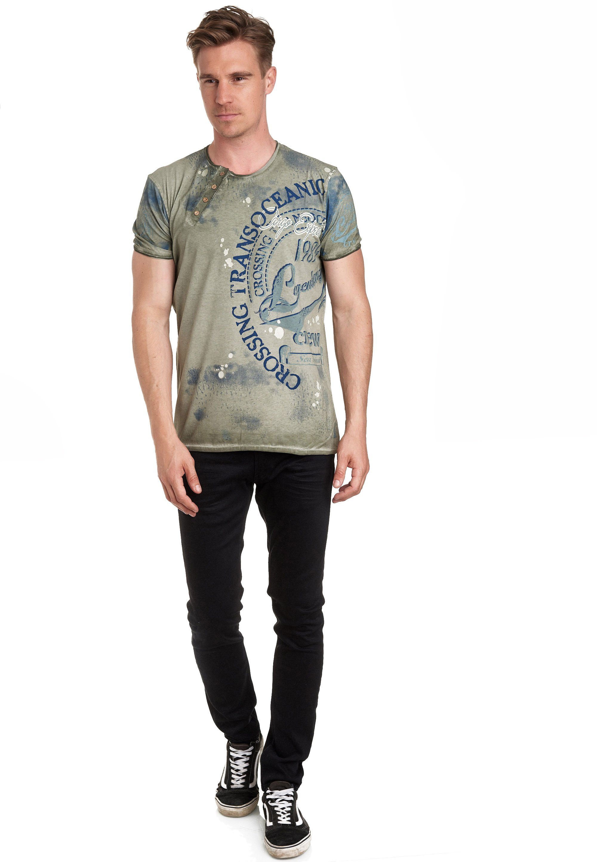 Rusty Neal T-Shirt mit plakativem Frontprint
