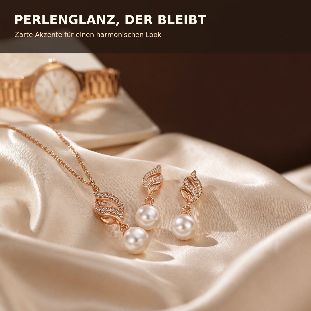 Fyrove Quarzuhr für Damen, Geschenk für Frauen,Damen Uhr Schmuckset in Geschenkbox, (Quarzuhr Roségold mit Armband, Halskette & Damen Ohrringen, Weihnachtsgesch – Bild 3 von 5