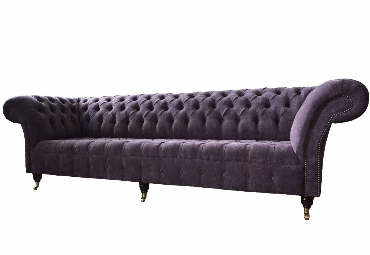 JVmoebel Chesterfield-Sofa, Sofa Chesterfield 4 Sitzer Sofas Wohnzimmer Klassisch Design Couch