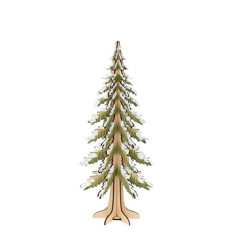 SIGRO Weihnachtsfigur Holz Deko-Baum beschneit (Stück, 1 St)