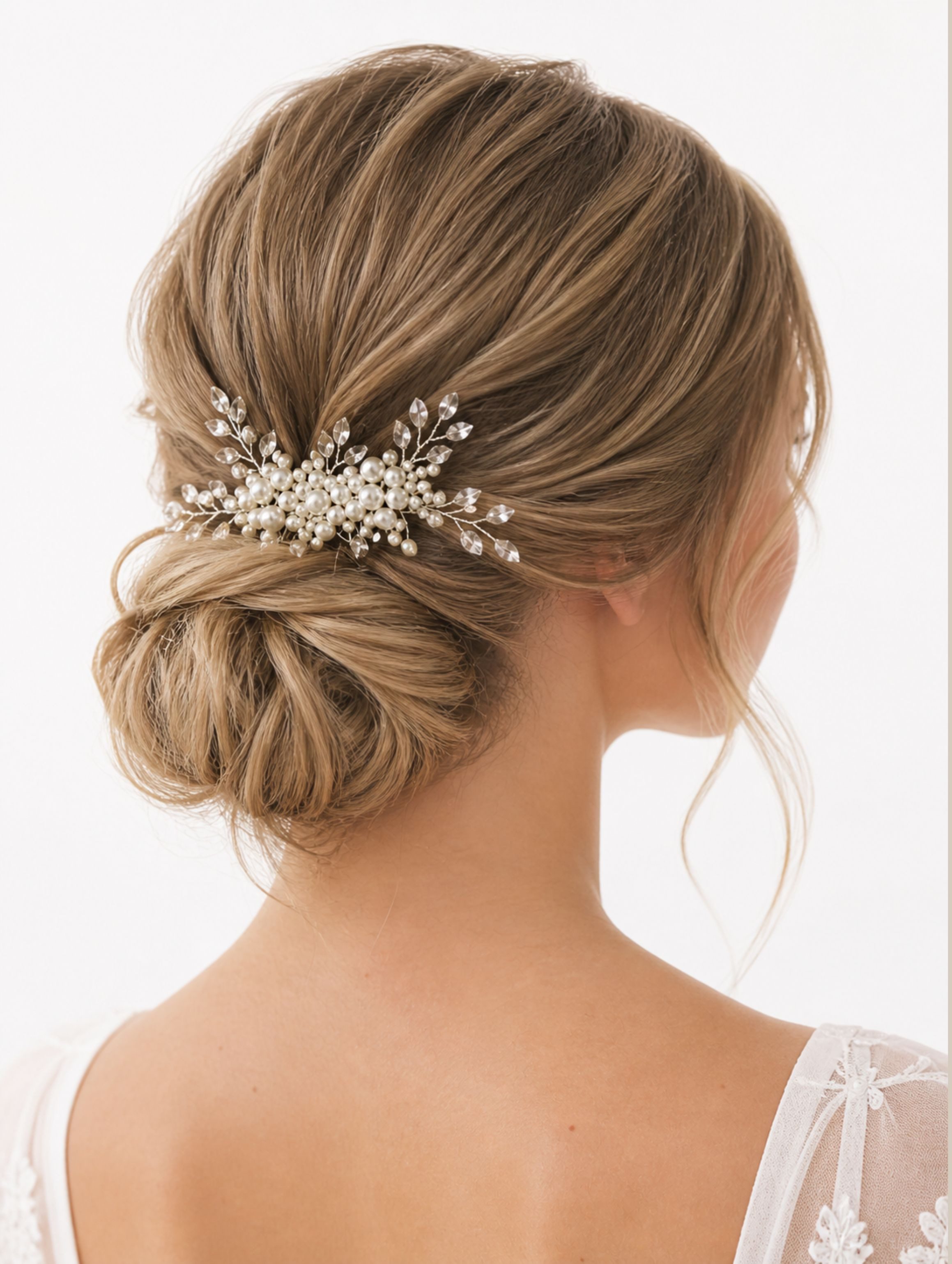 ANNIS WIESBADEN EST. 2021 Haarnadel Braut Haarkamm „Elena“ – Perlen & Kristalle florale Optik