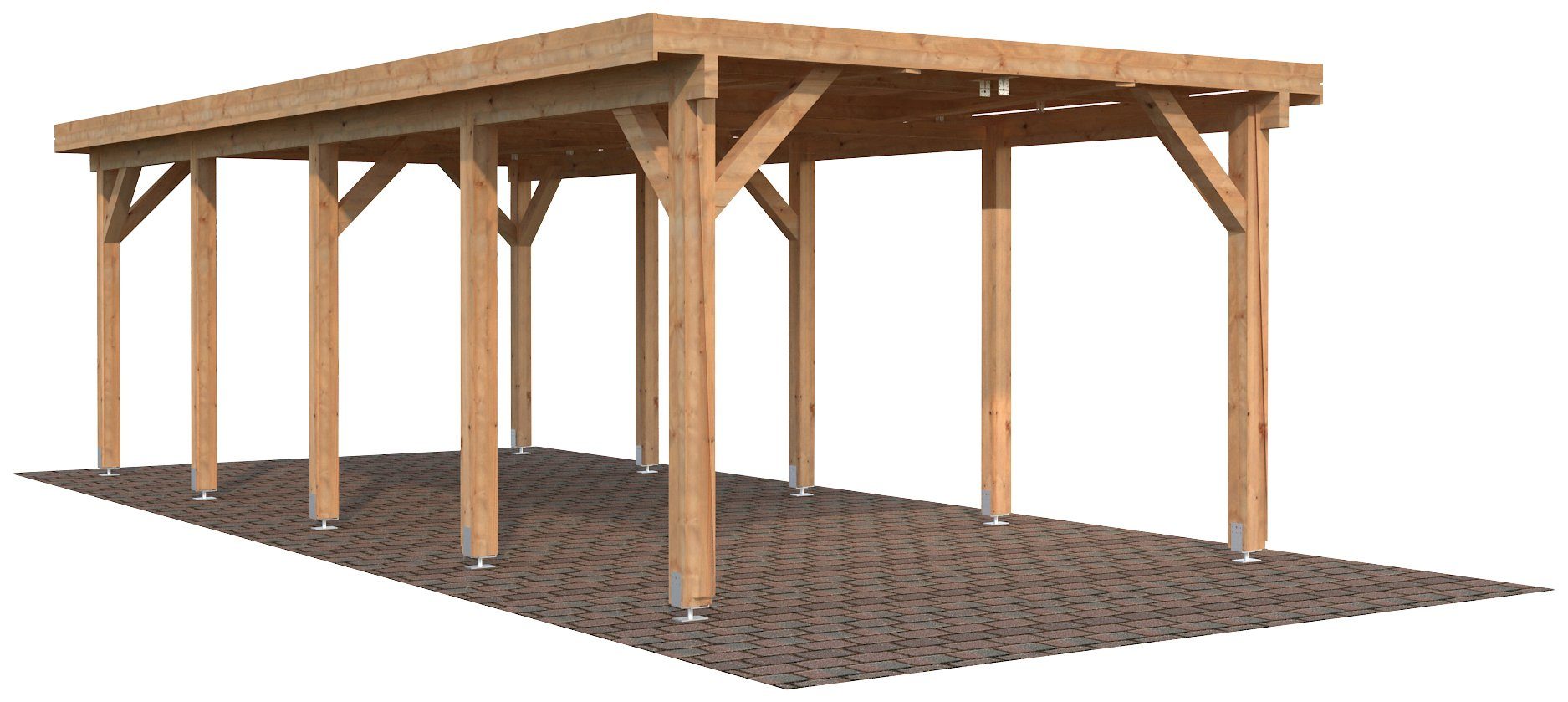 Palmako Einzelcarport Karl, BxT: 360x762 cm