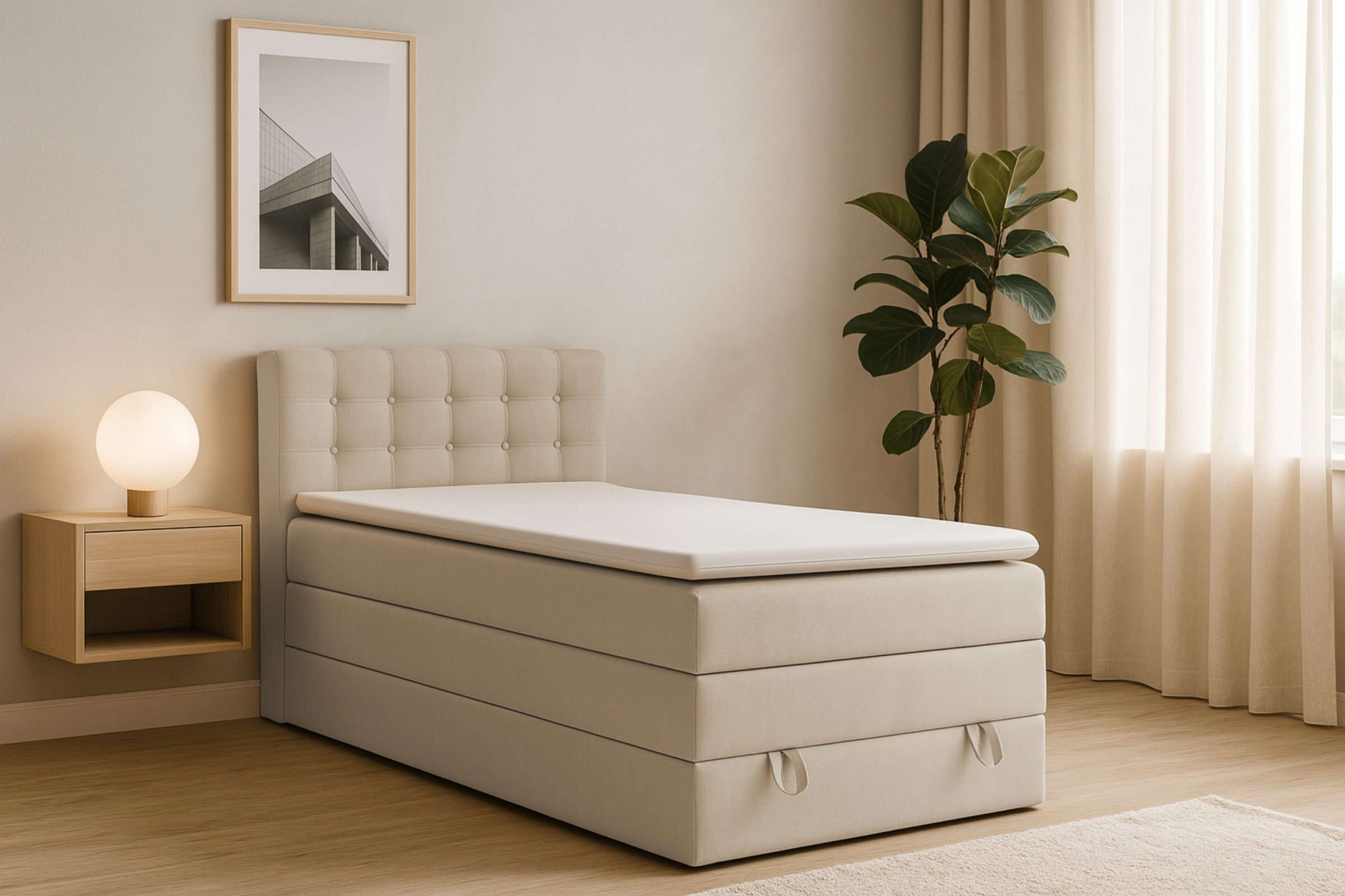 Deine Möbel 24 Boxspringbett JUNG 1 Polsterbett Komplettbett Hotelbett inkl günstig online kaufen