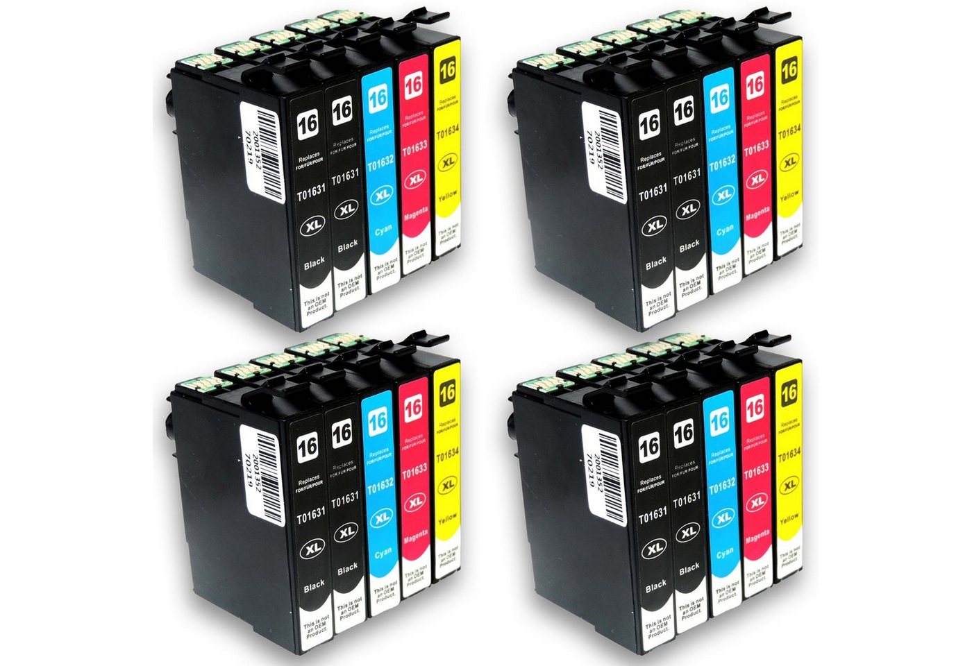 Thumbnail - Kompatibel Epson 16XL, Füller, T1636, C13T16364010 Multipack 20-Farben Tintenpatrone (Set, DWF)