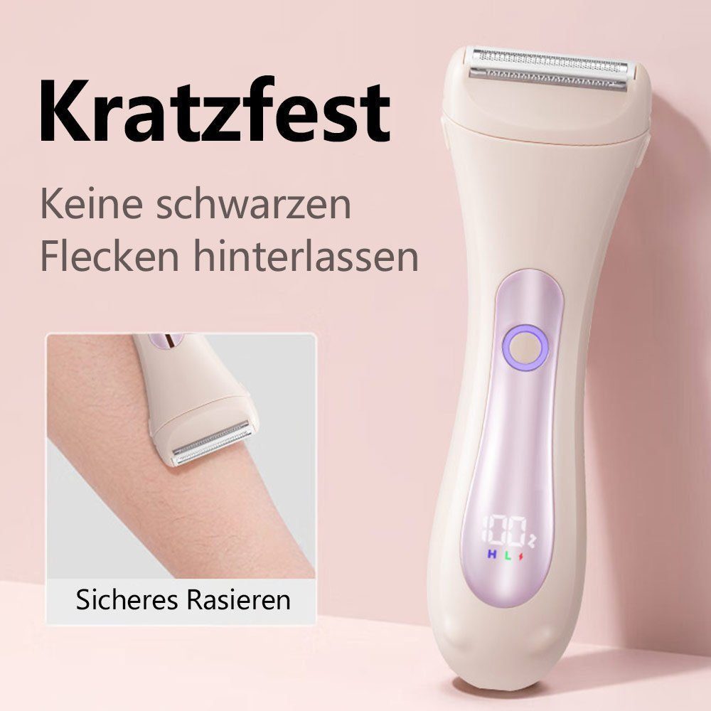 feinlux Epilierer Epilierer Haarentfernungsgerät Damenrasierer für Frauen, Aufsätze: 3 St., 2-in-1 Damen-Reiserasierer, Präzise Haarentfernung ohne Kratzer oder Schmerzen