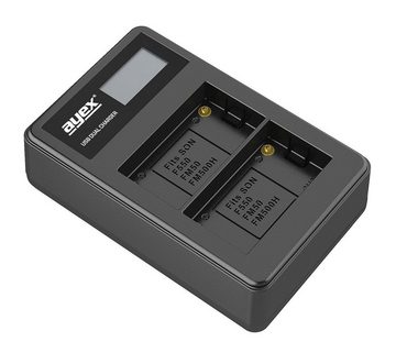 ayex ayex USB Dual Ladegerät für Sony NP-F550 NP-FM550H NP-FM50 Akkus Kamera-Ladegerät