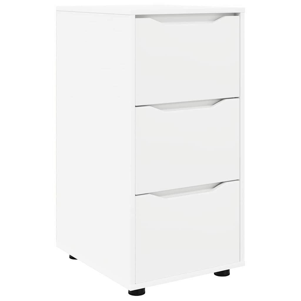 vidaXL Kommode 40 x 48 x 81 cm Kommode Schubladenschrank Weiß 40x48x81 cm Spanplatte