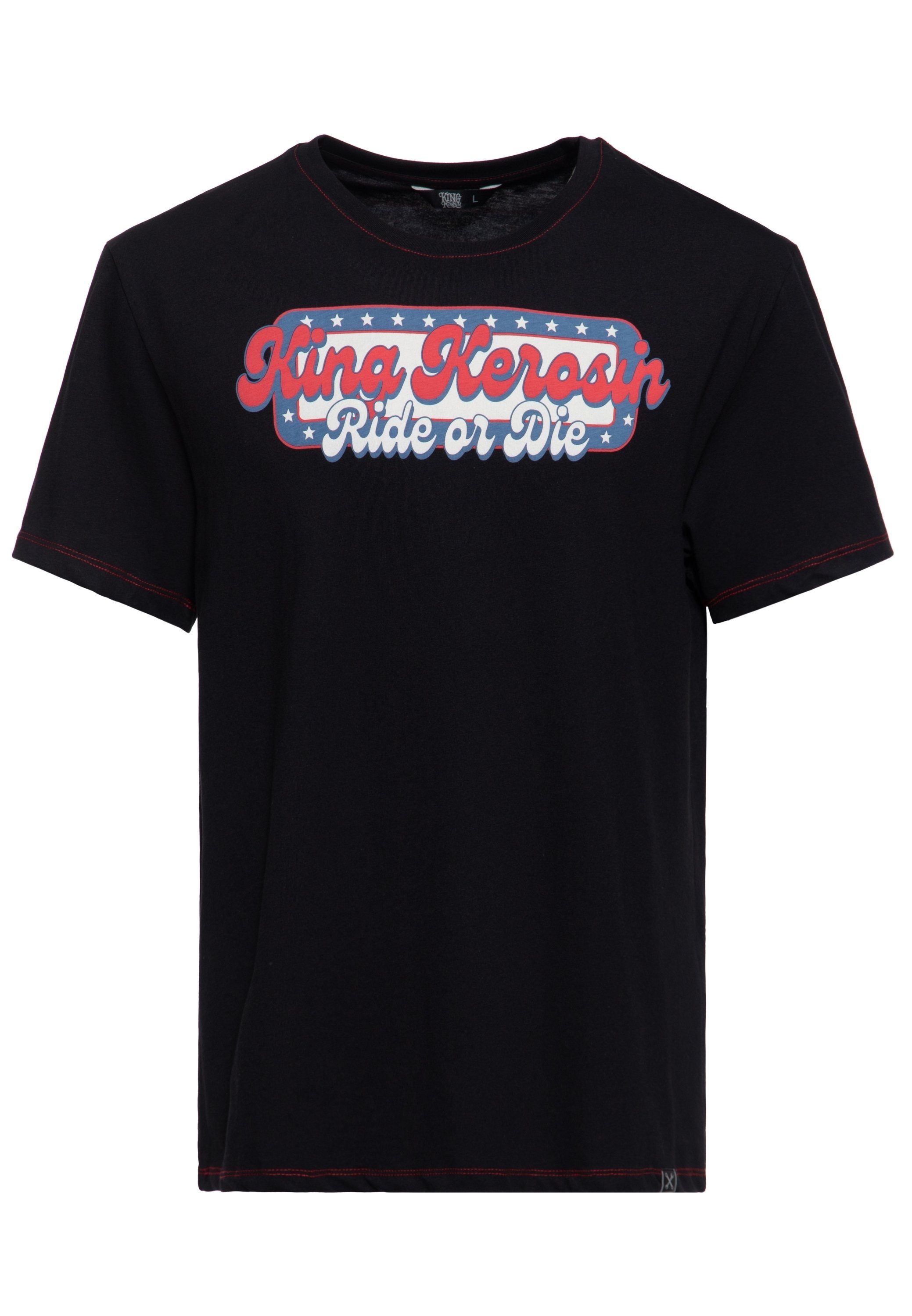 Retro Ride Die or KingKerosin Design Style mit Print-Shirt (1-tlg)