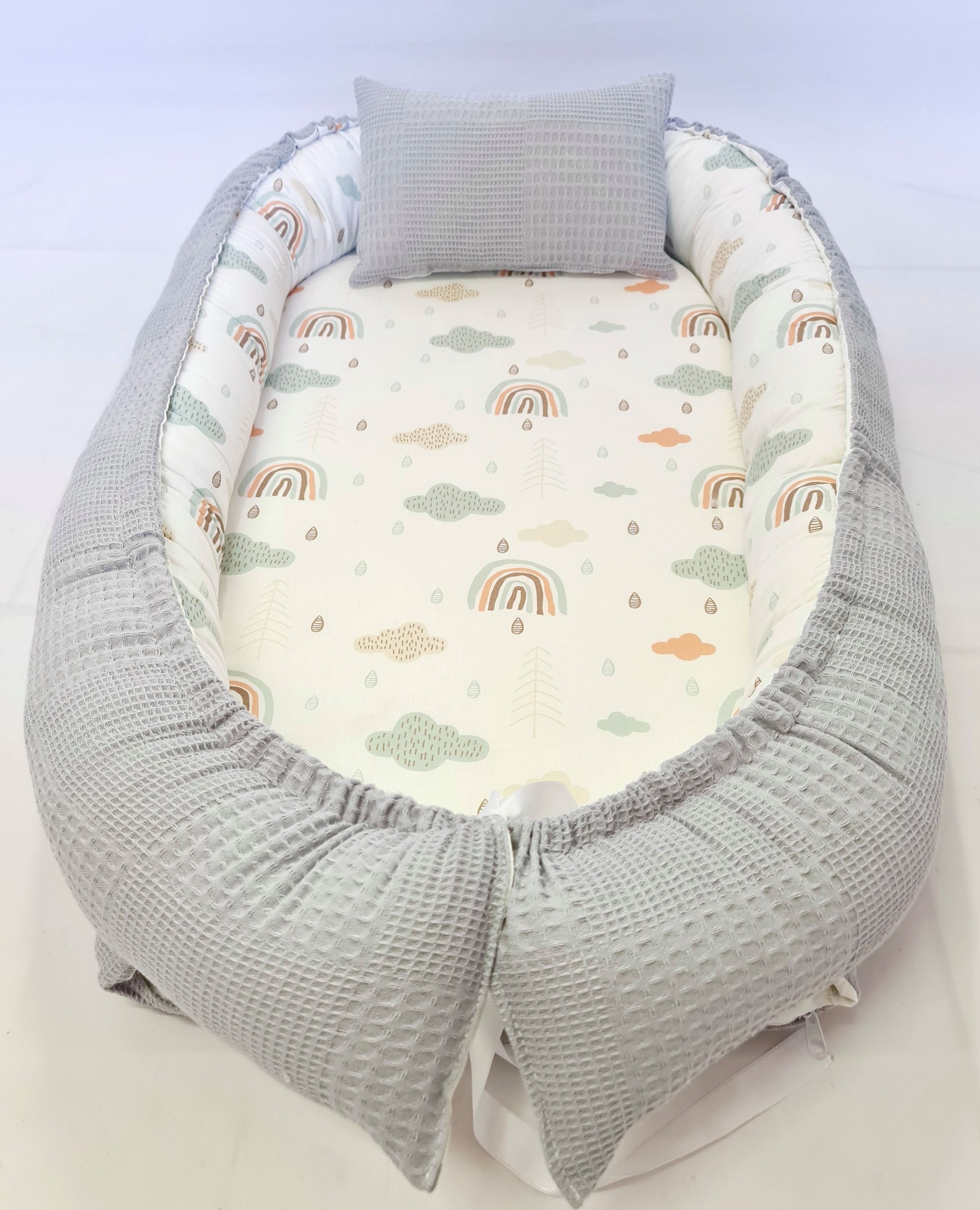 Baby Fancyroom Bettnestchen Babynest mit XL Liegefläche dicke Matratze 100% Baumwolle Babynestchen, (Babycocoon Reisebett Nestchen Kuschelnest, Neugeborene Erstausstattung), XL Liegefläche