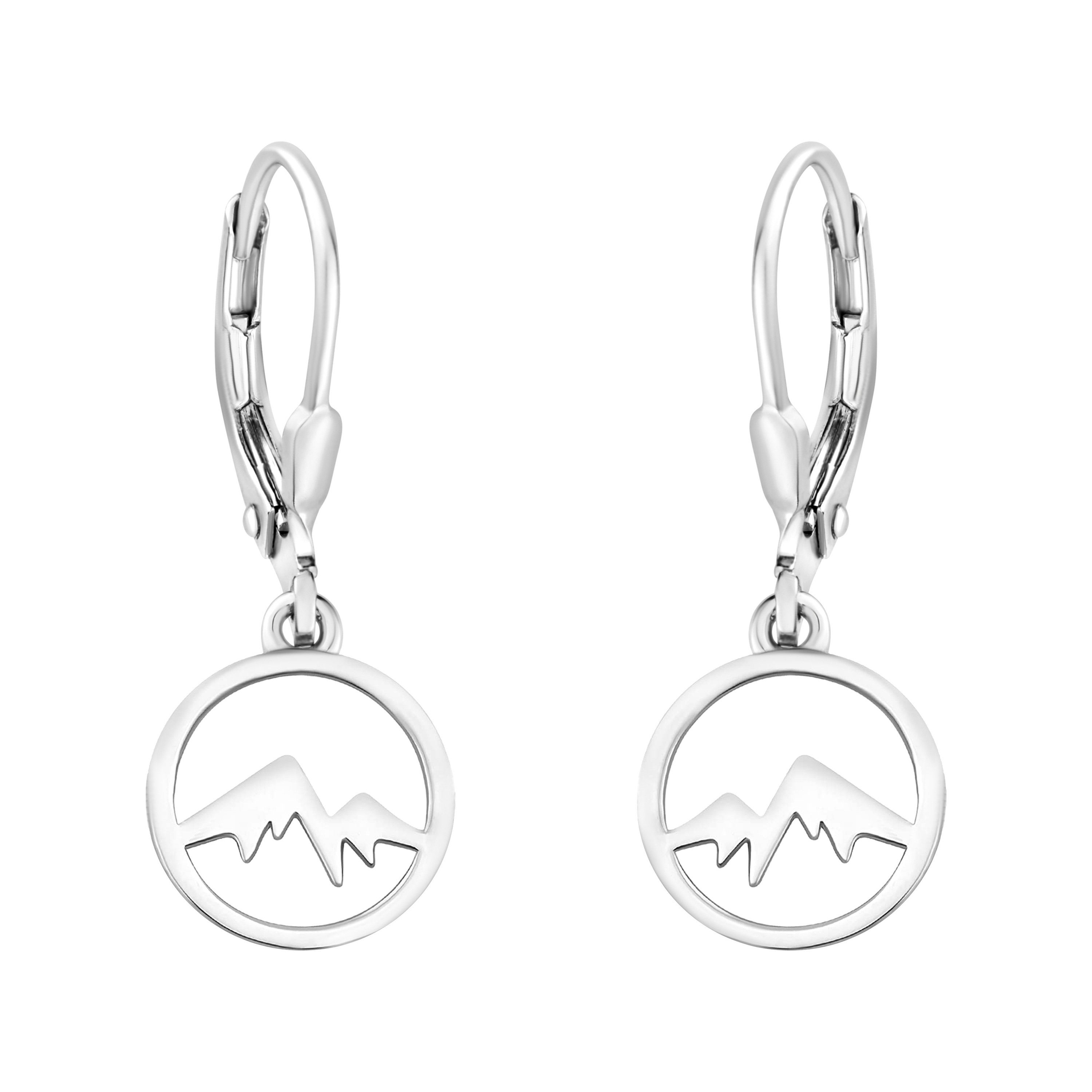 Sofia Milani Paar Ohrhänger Berg, 925 Silber Damen Schmuck - E1968