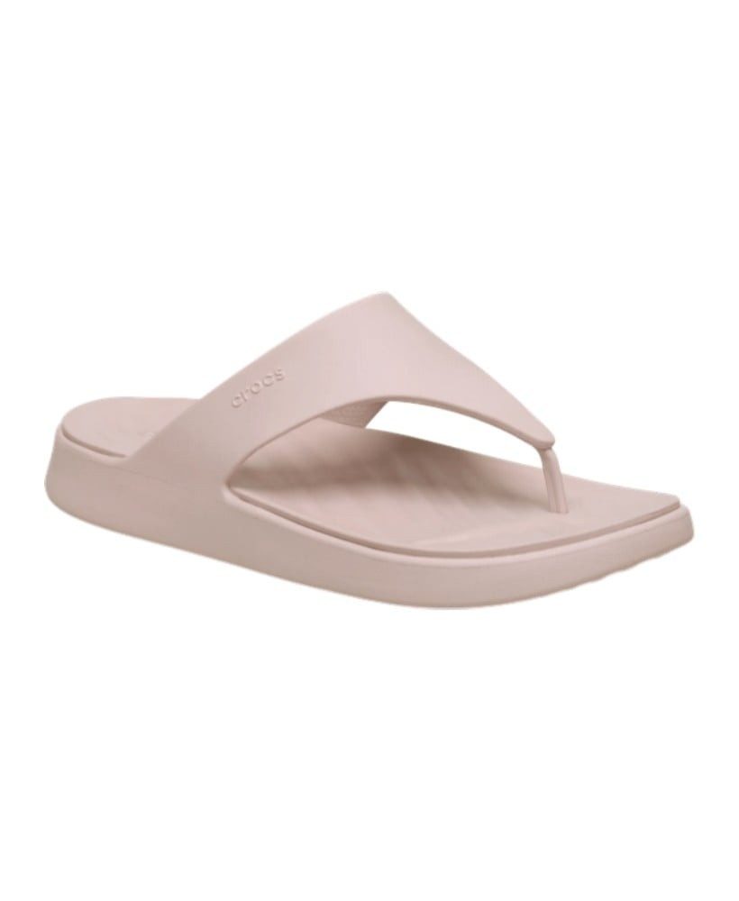 Crocs Zehensandale Getaway Triangle Flip rosa - Damen Badeschuh
