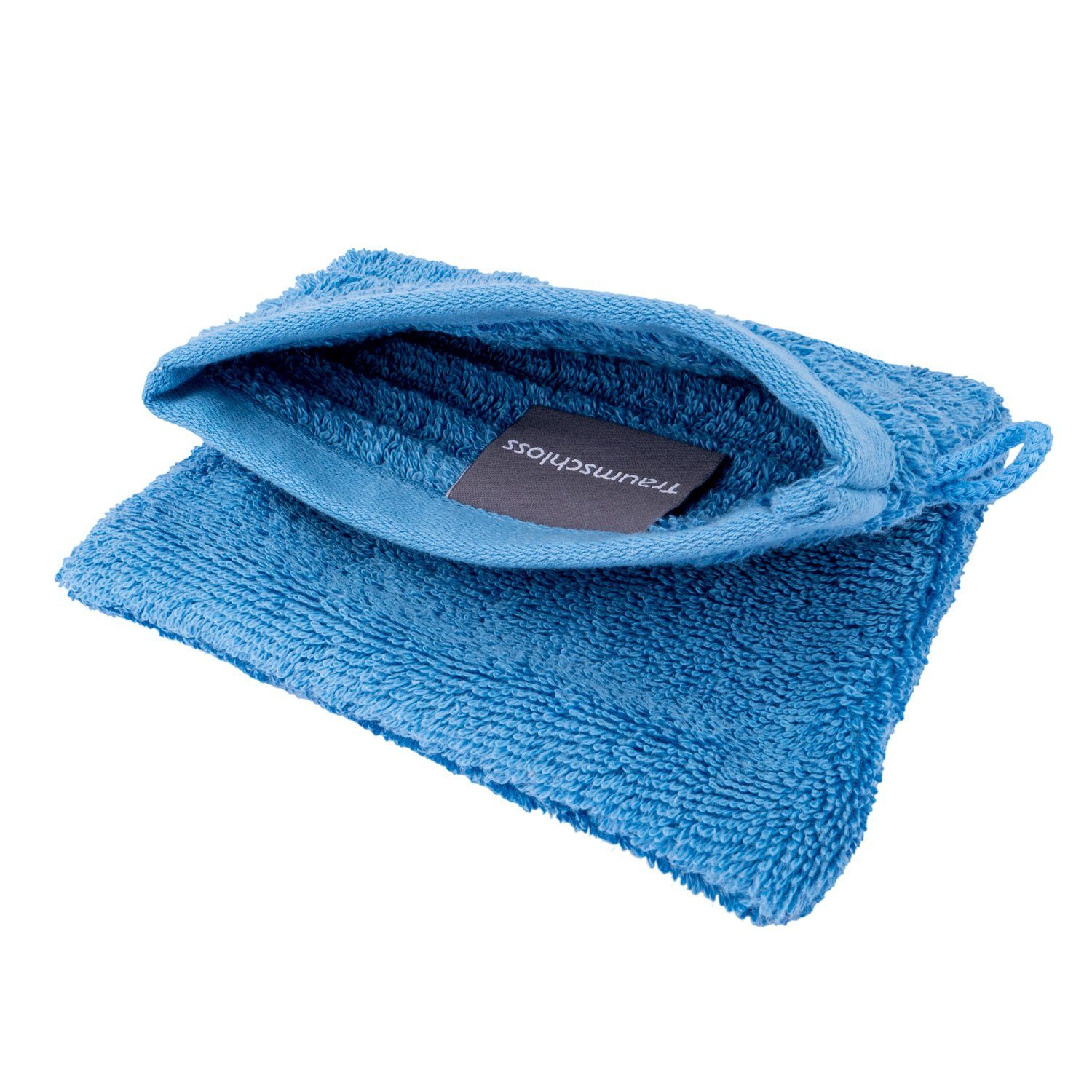 Traumschloss Waschlappen Premium-Line (1-tlg), nordic blau 600g/m² amerikanische 100% Supima Baumwolle mit