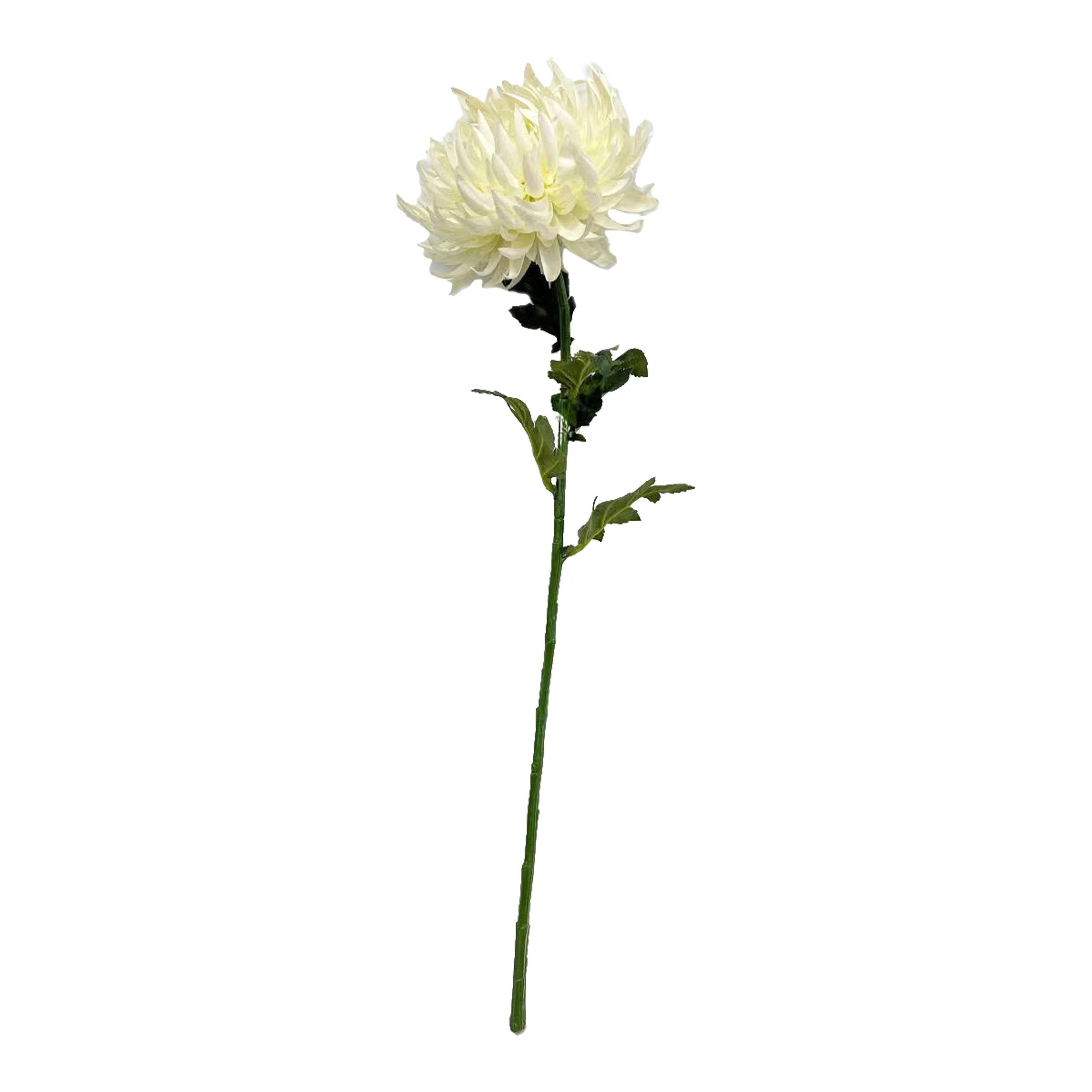 Kunstblume Kunst-Stielblume Chrysantheme, Depot Weiß
